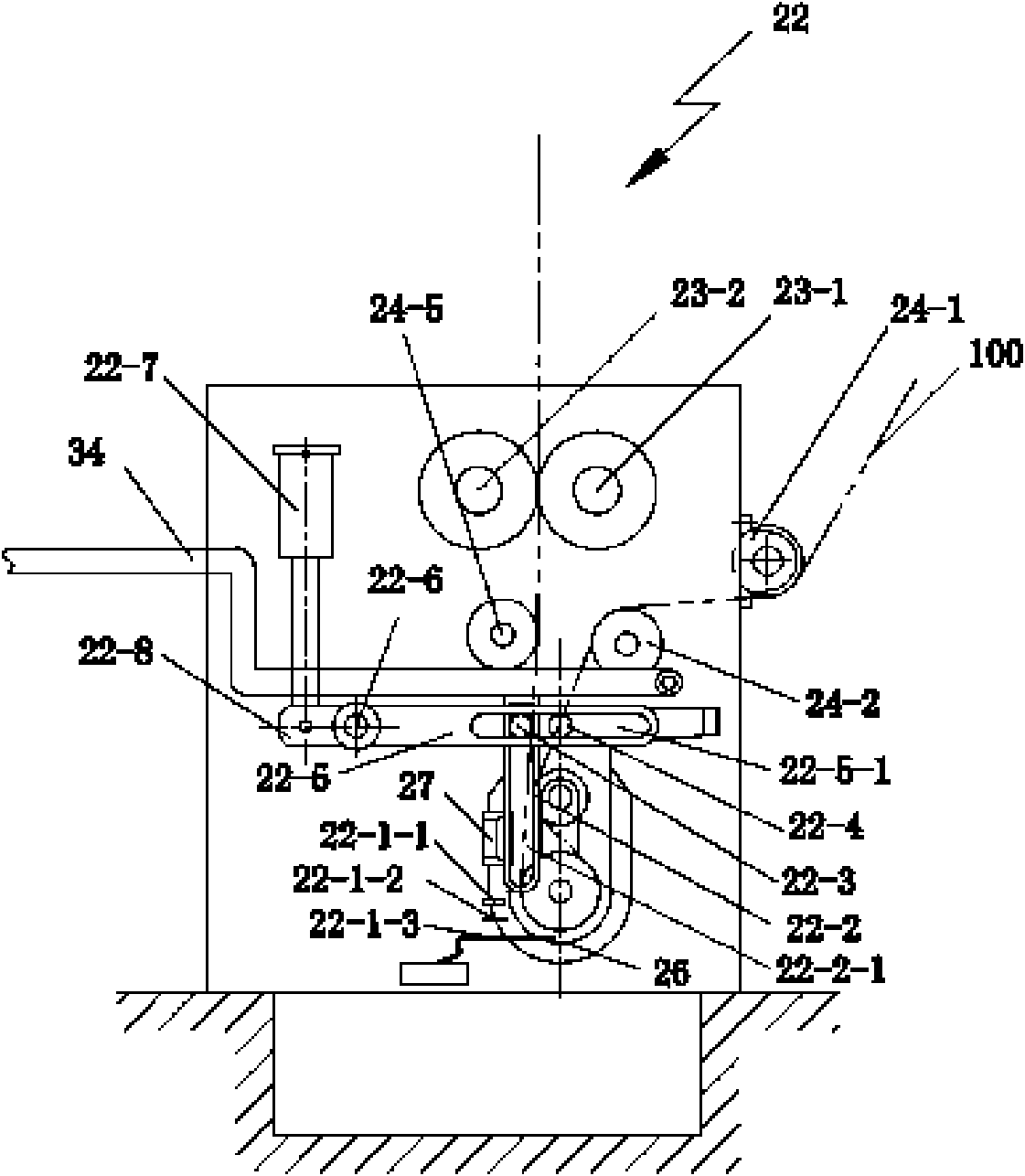 Padding system of continuous pigment dyeing padding mangle