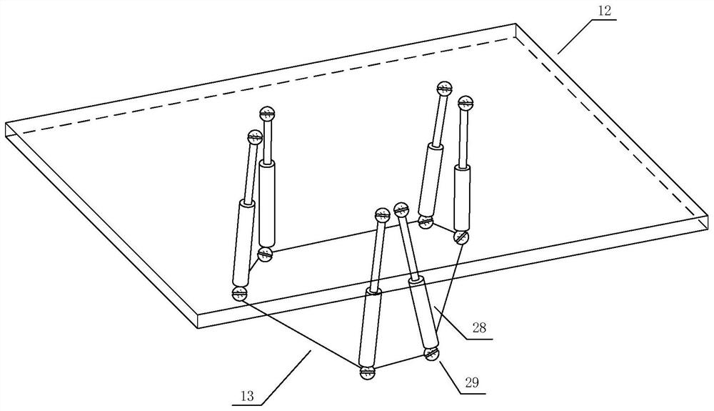 A visualization experiment device and method of narrow slit channel under the condition of six degrees of freedom movement