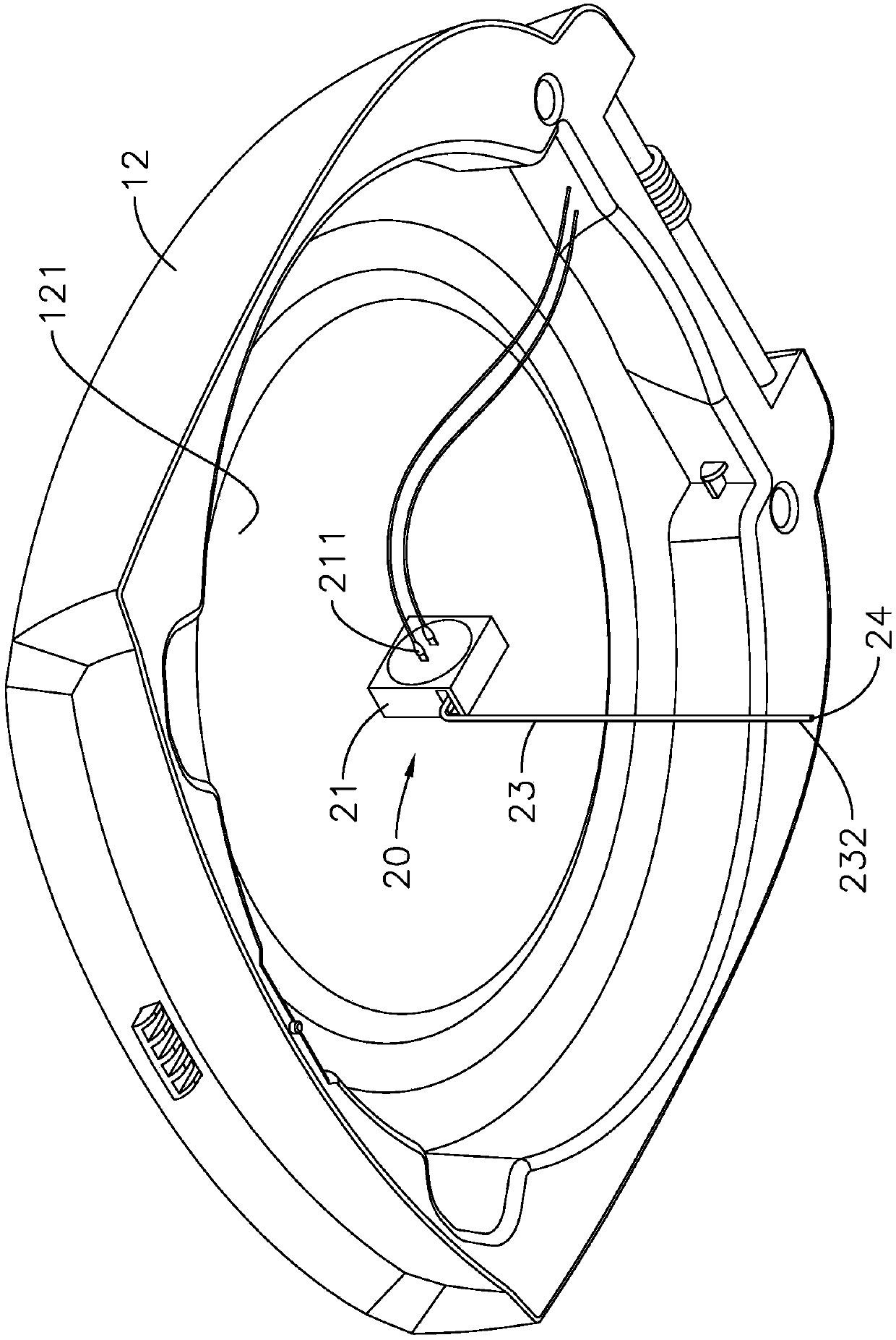 Electric pot provided with length-adjustable temperature sensing assembly