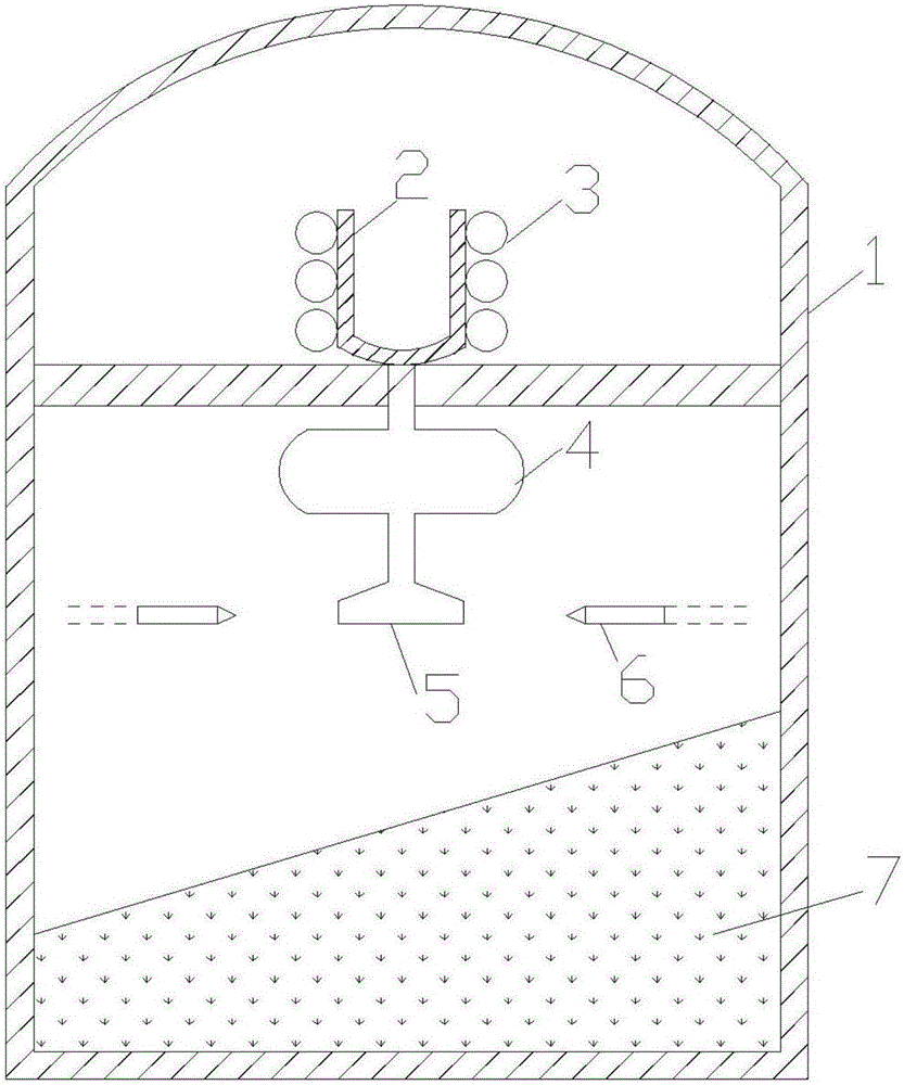 Atomization preparation device for TiAl powder