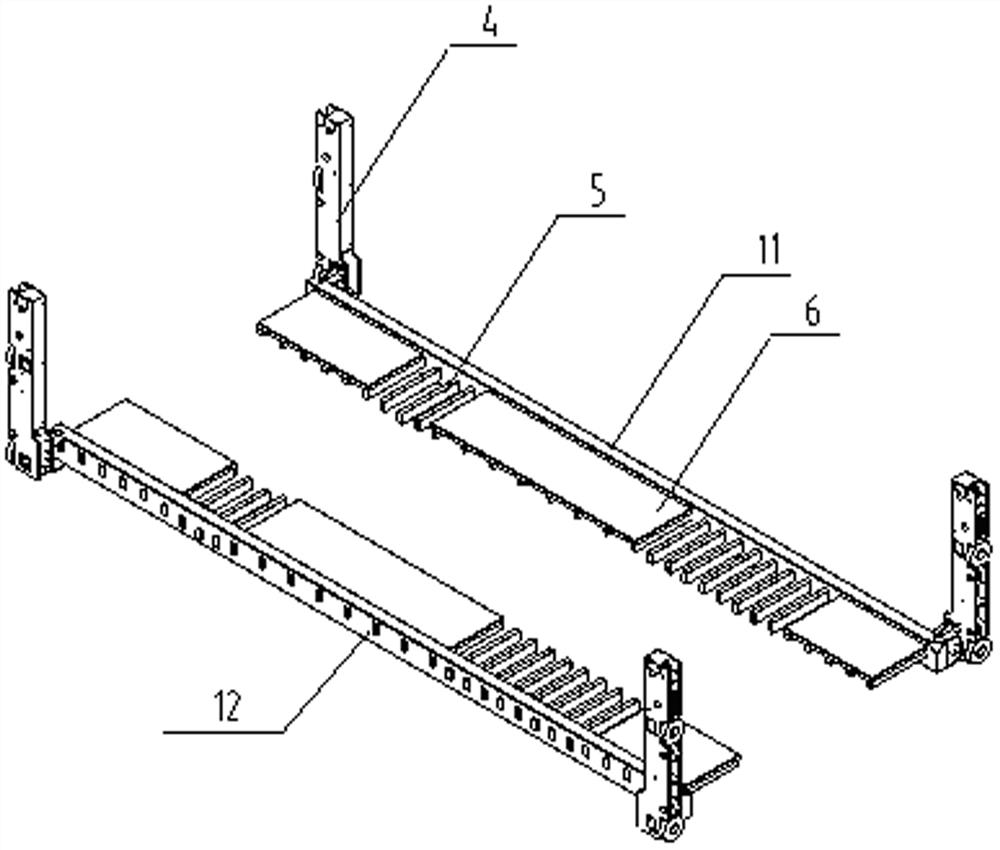 Comb tooth safety exchange system of pit type mechanical three-dimensional parking garage