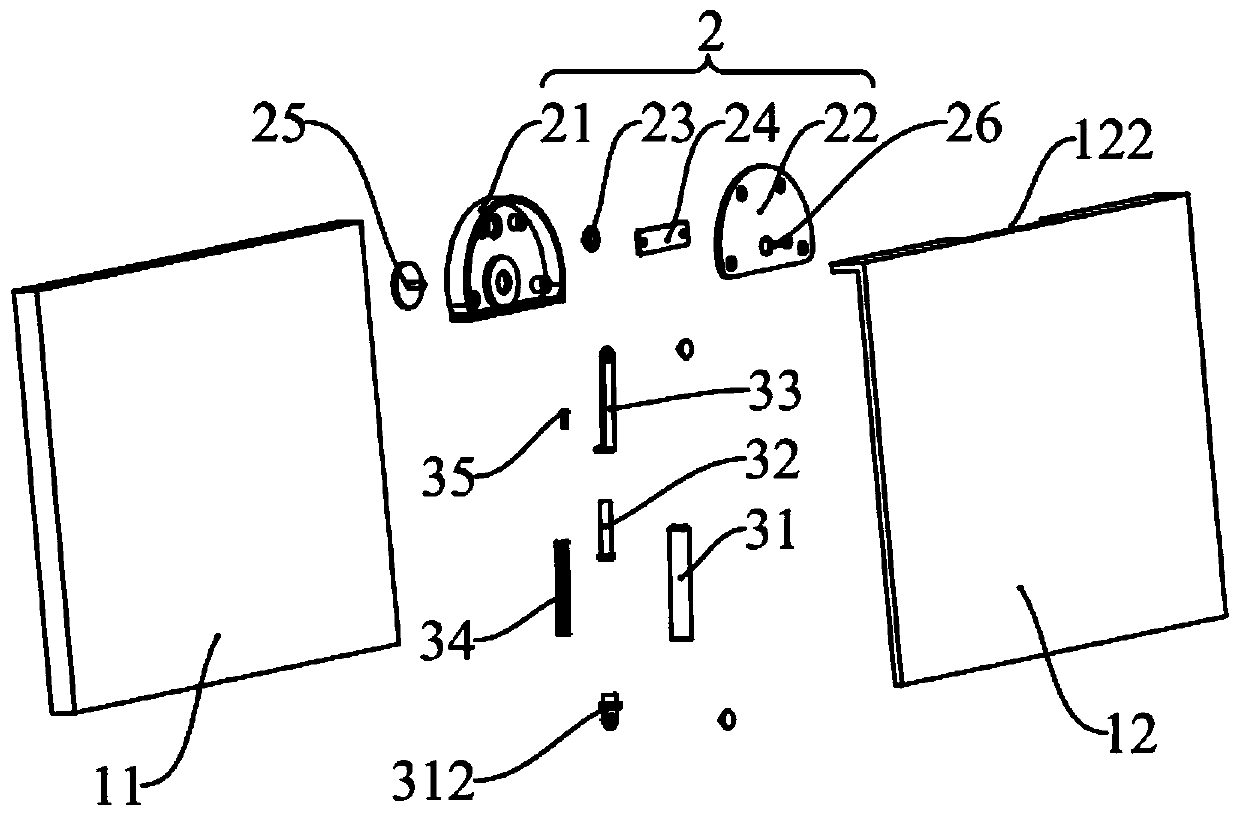 Camera mounting structure and display device