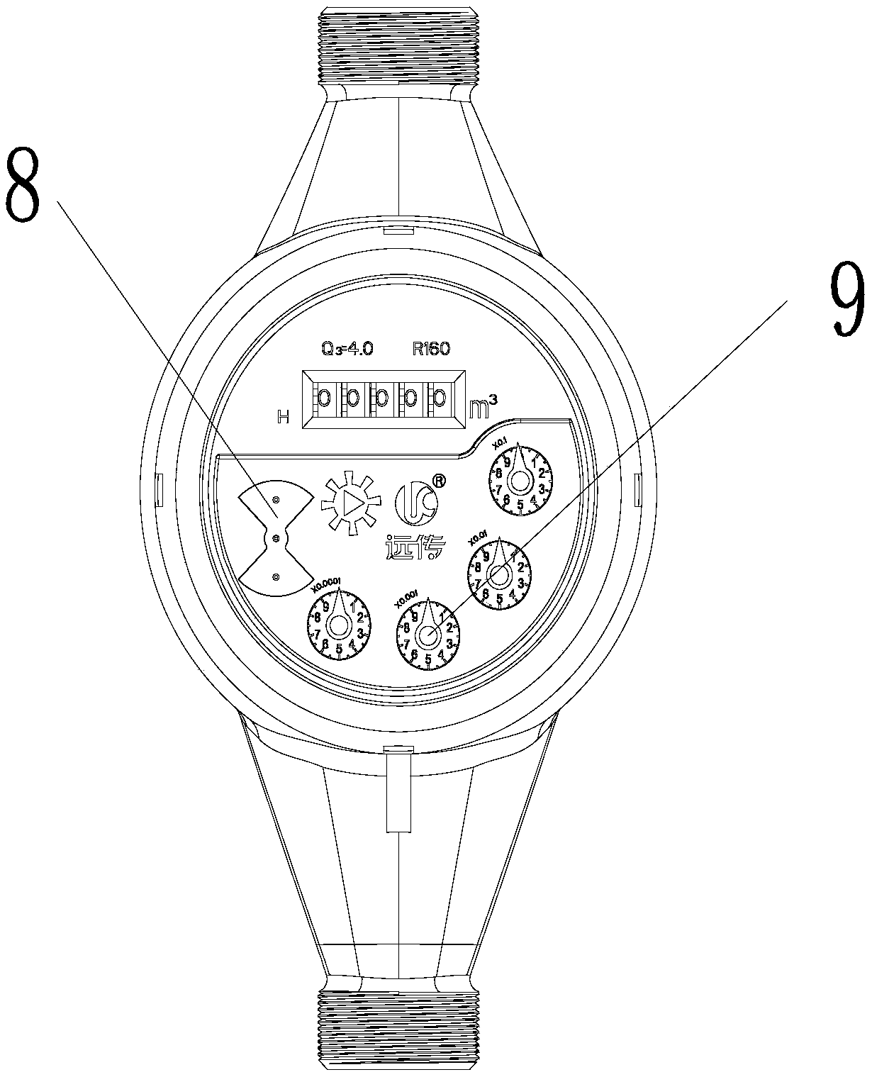 Induction type non-magnetism remote water gauge