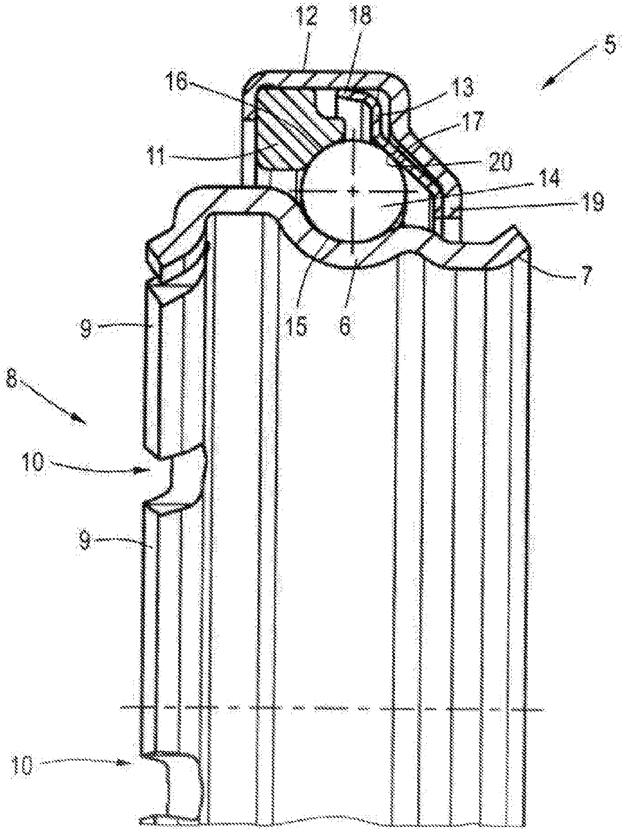 Steering column bearing for supporting a steering column of a motor vehicle