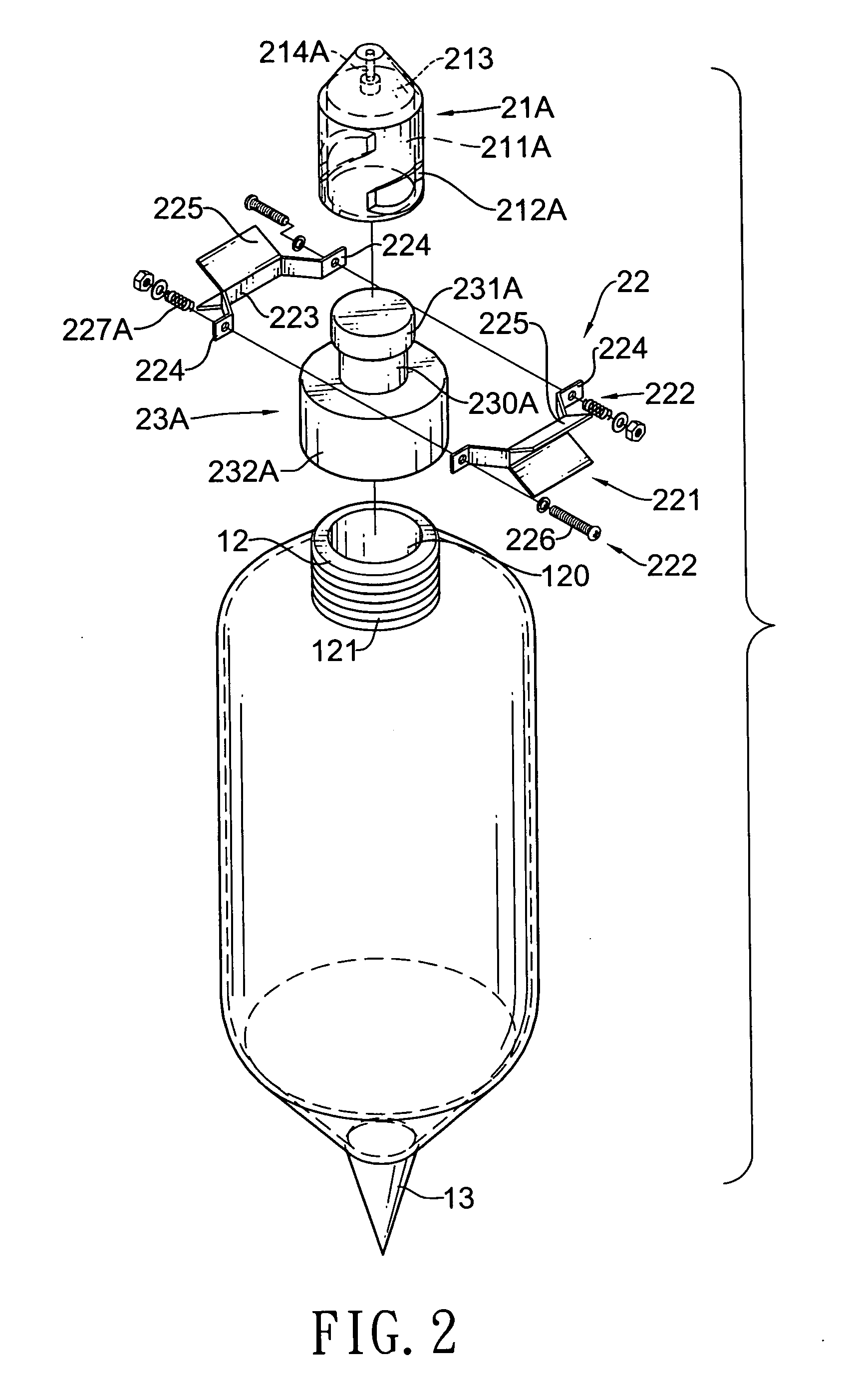 Plumb probe assembly for a level measuring device