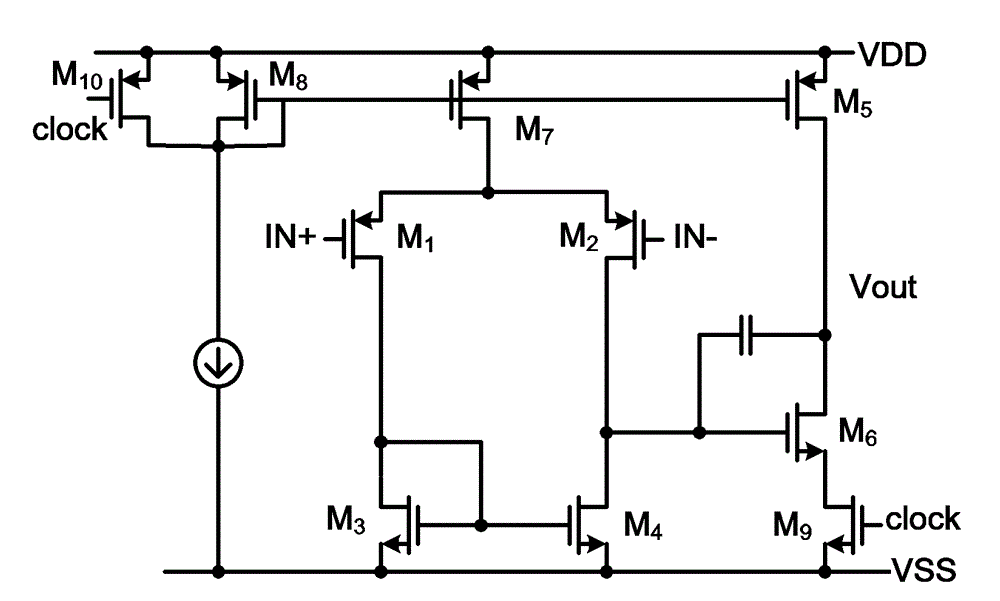 Switch-type operation amplifier with low power consumption