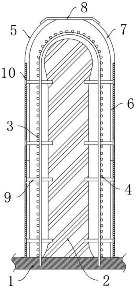 Road concrete fence anti-collision reinforcing method