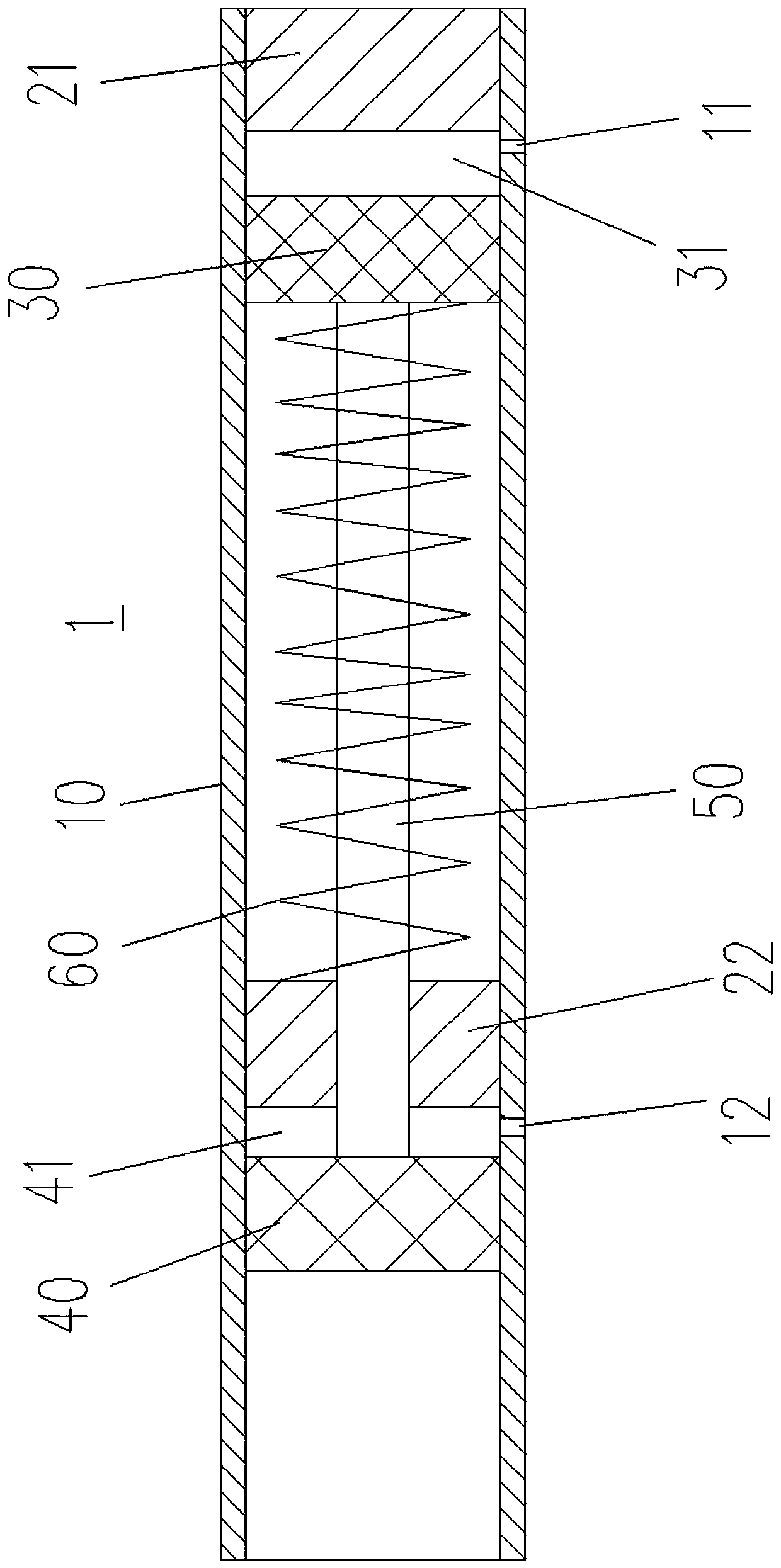 Accumulator and downhole measuring device including same