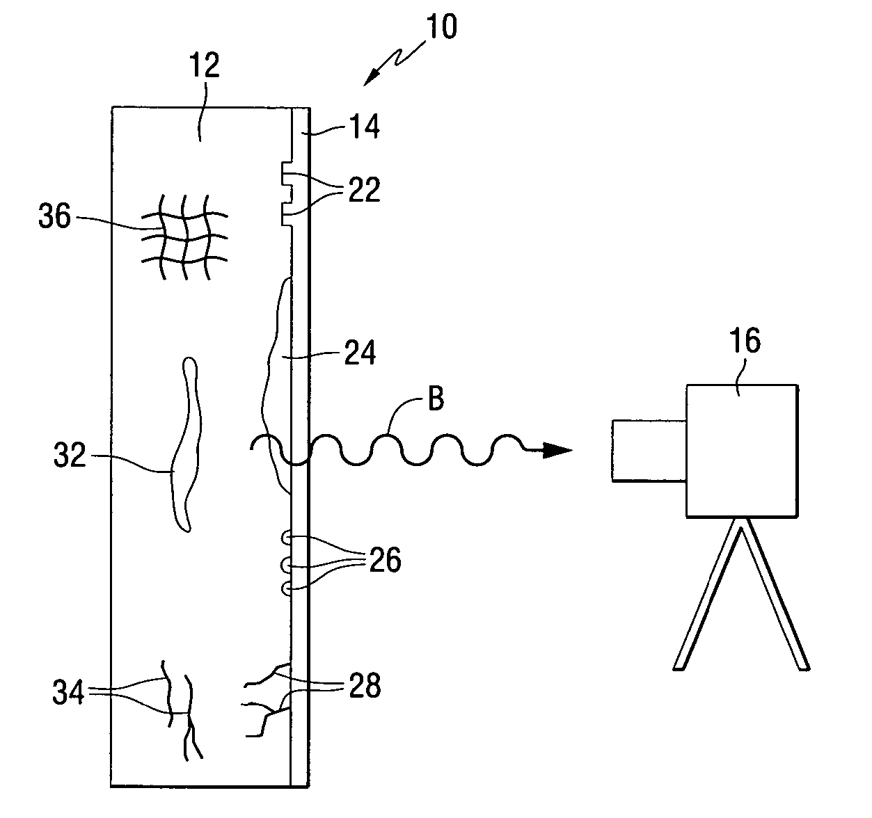 System for detecting structural defects and features utilizing blackbody self-illumination