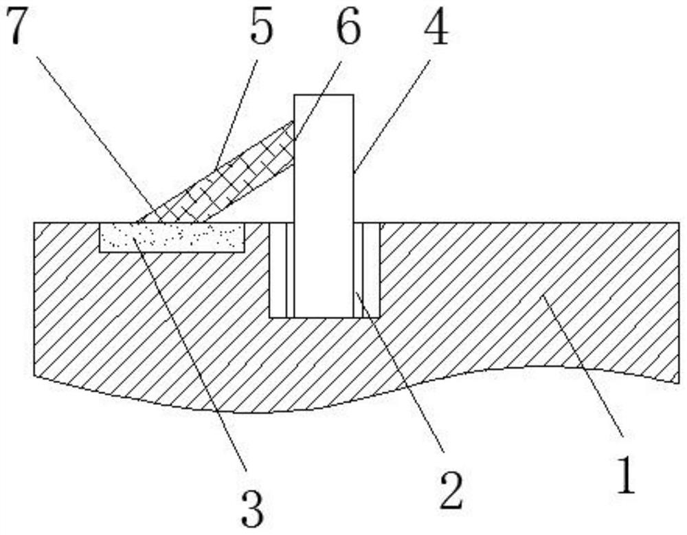 The tin connection structure of the crystal oscillator test seat