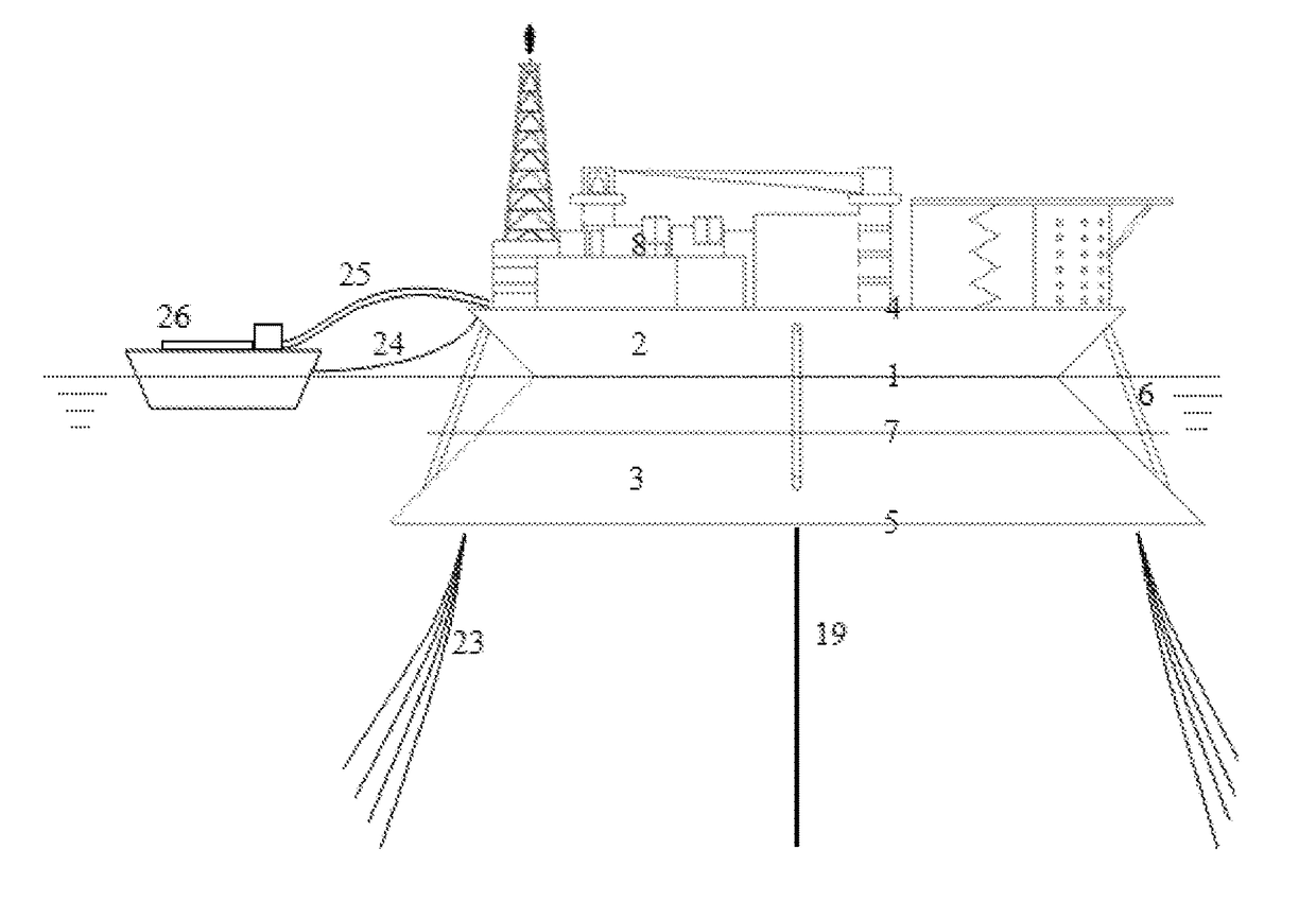 Butt joint octagonal frustum type floating production storage and offloading system