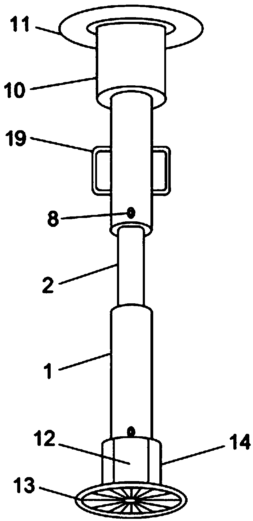 Fire fighting safety quick-lowering rod