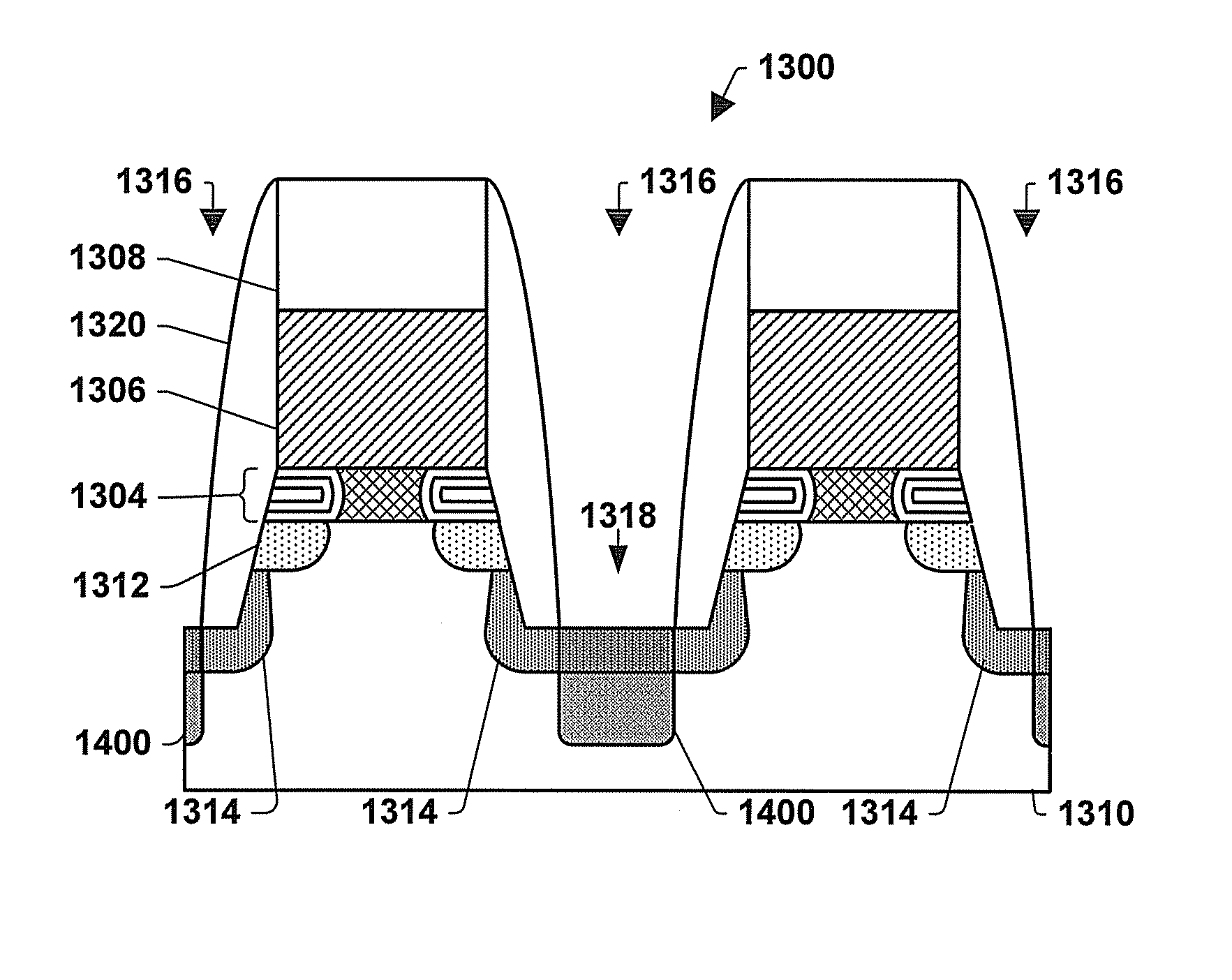 ORO and ORPRO with bit line trench to suppress transport program disturb