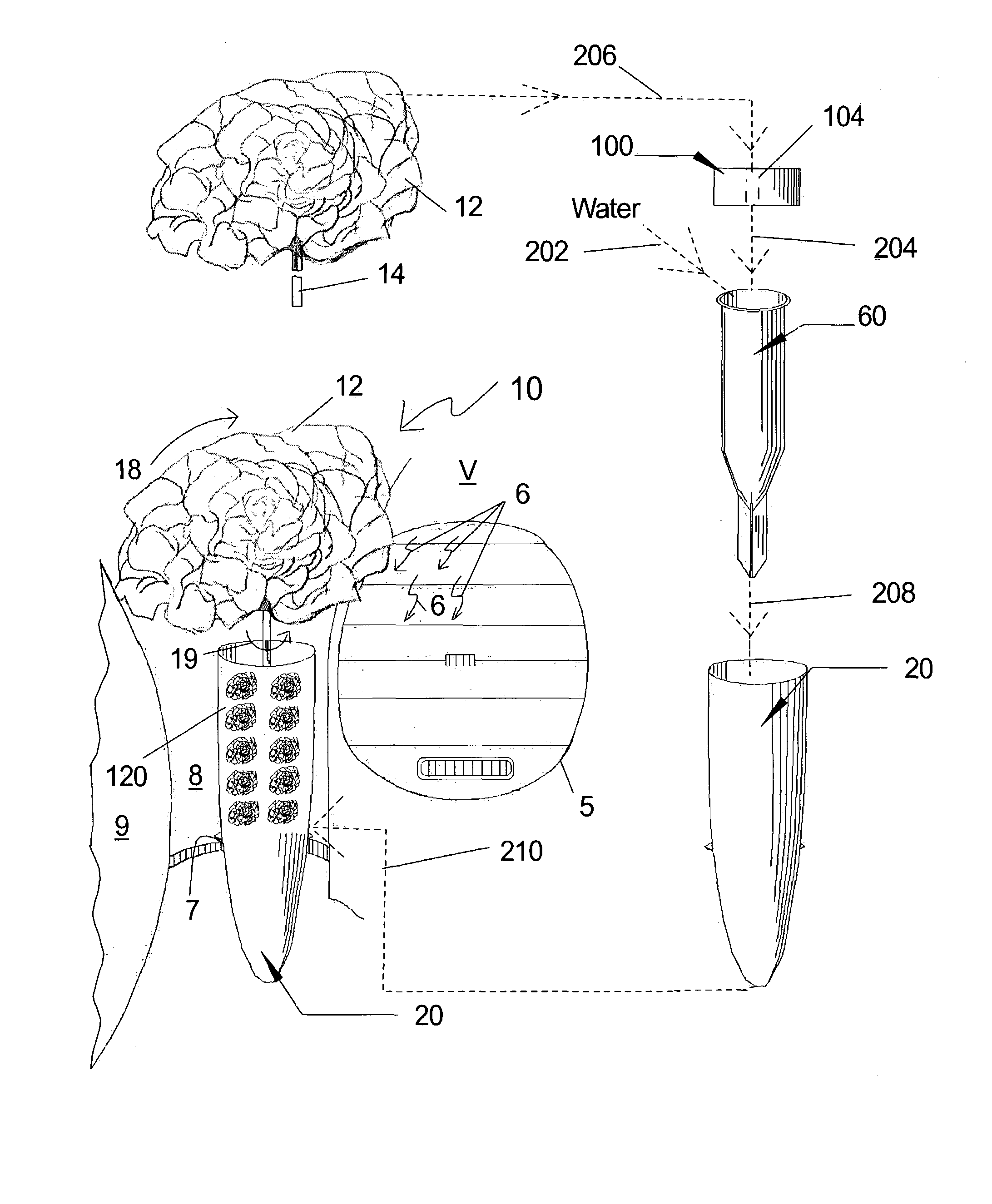 Spinning vase device and method