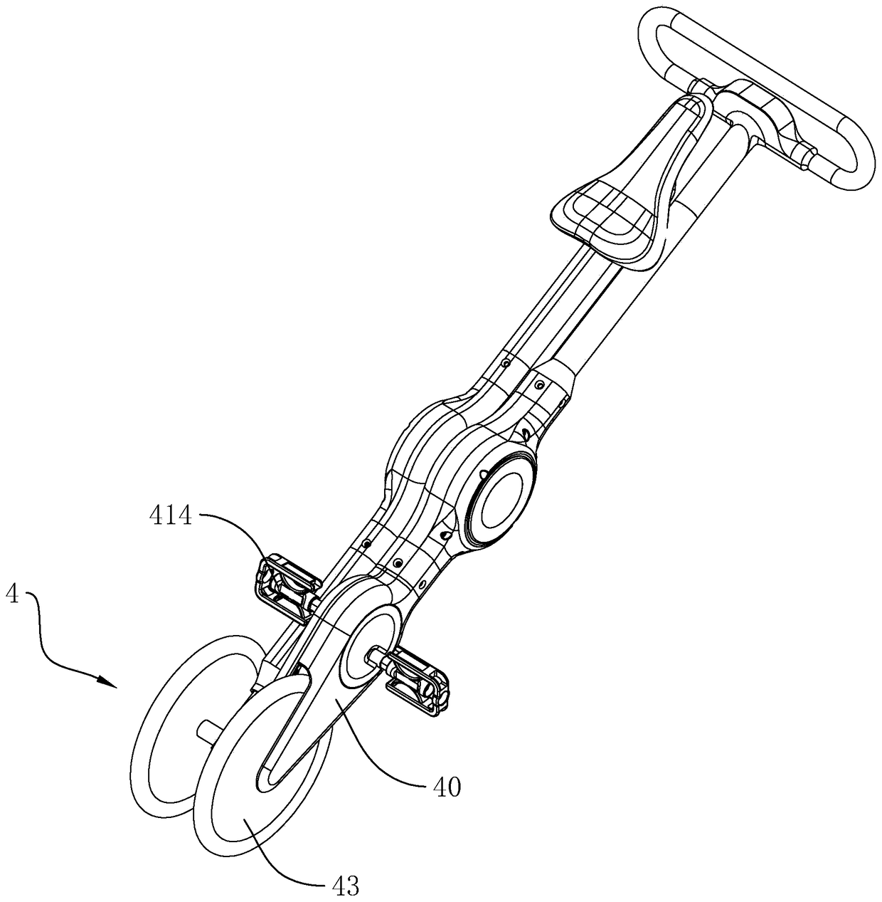 A power output system of a small bicycle