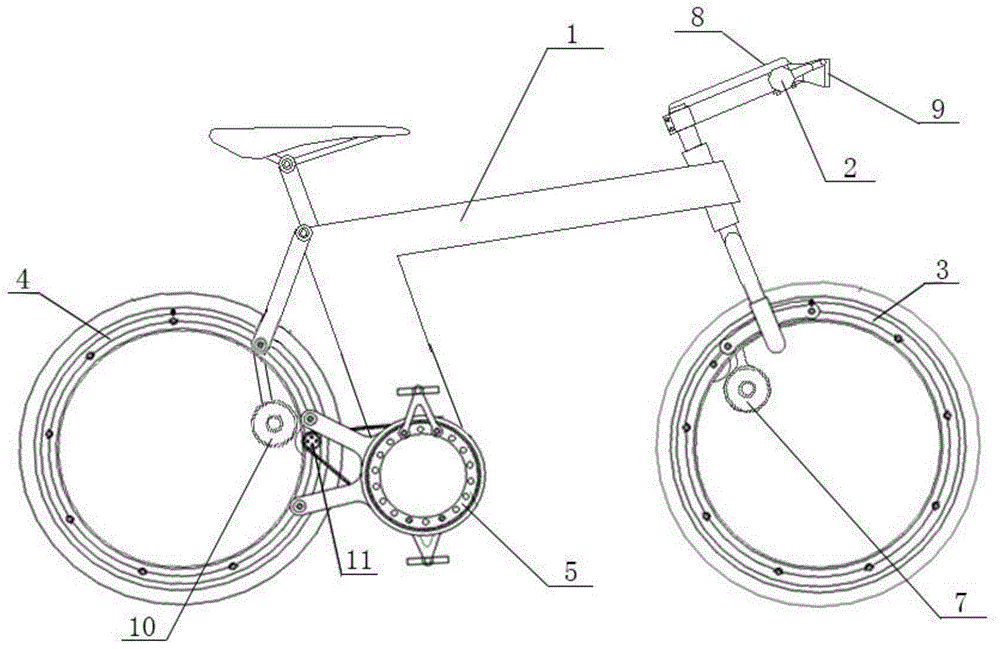 Bicycle with navigation and power generation functions