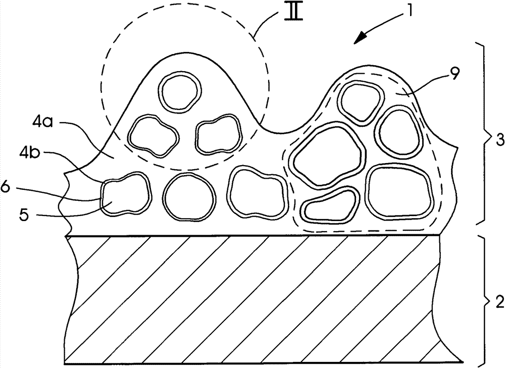 Method for producing structured, substrate-contacting surfaces