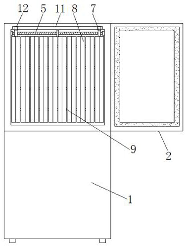Suspended partition curtain for reducing heat exchange of refrigerator door opening-closing state cabinet cavity