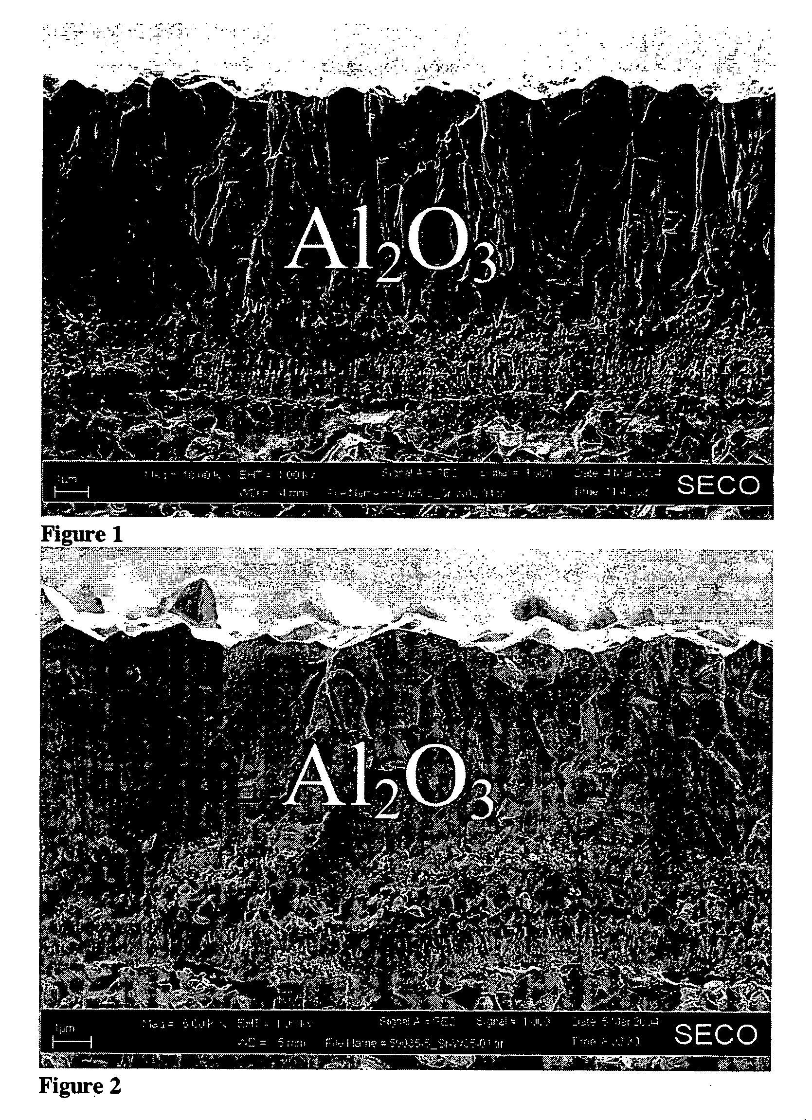 Alumina layer with enhanced texture