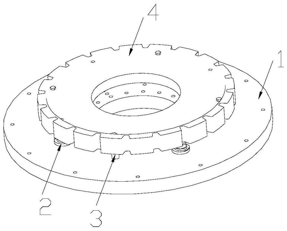 Balance adjusting device of turbofan engine rotor single-stage disc and adjusting method thereof