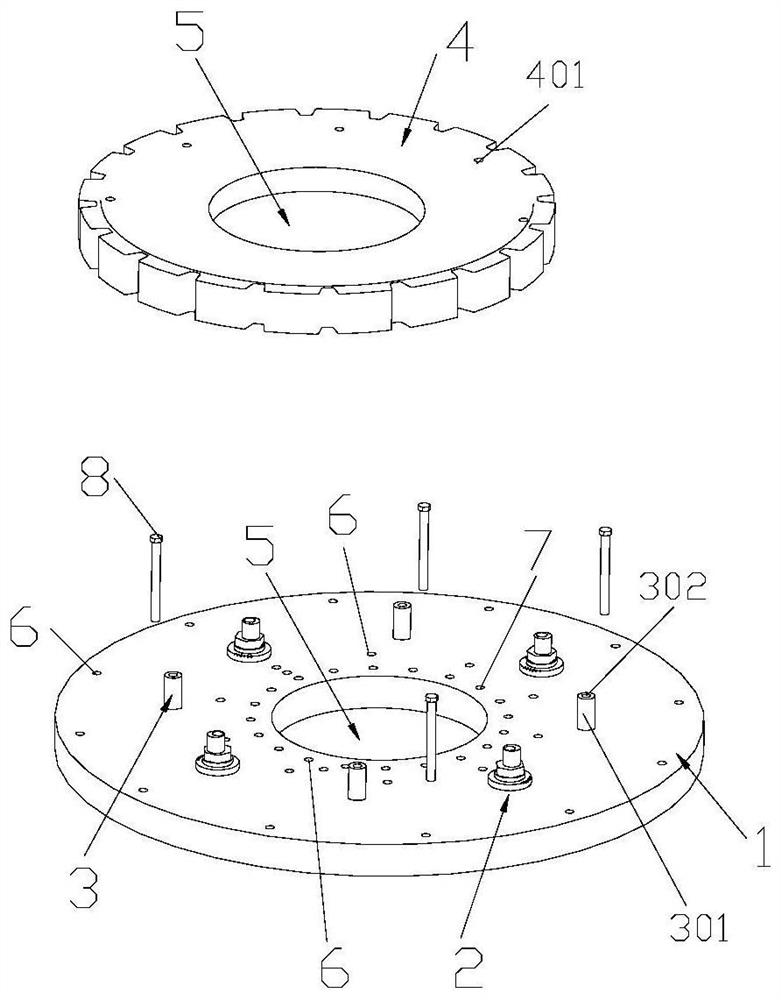 Balance adjusting device of turbofan engine rotor single-stage disc and adjusting method thereof