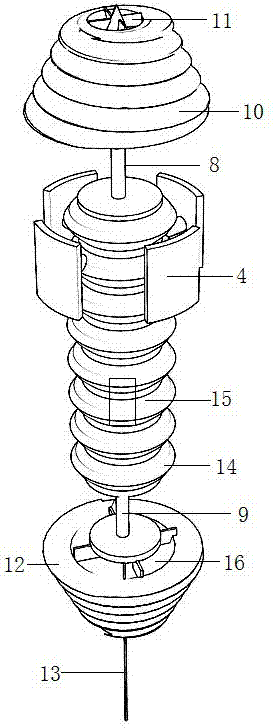Coaxial reverse cable tunnel drilling device