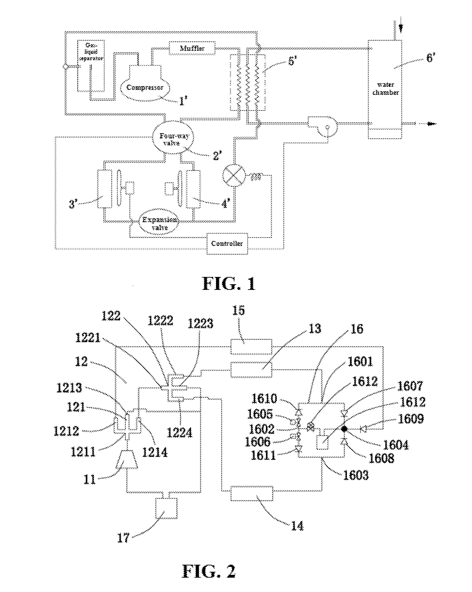 Heat pump system, heat pump unit using the same, and method for controlling multiple functional modes thereof