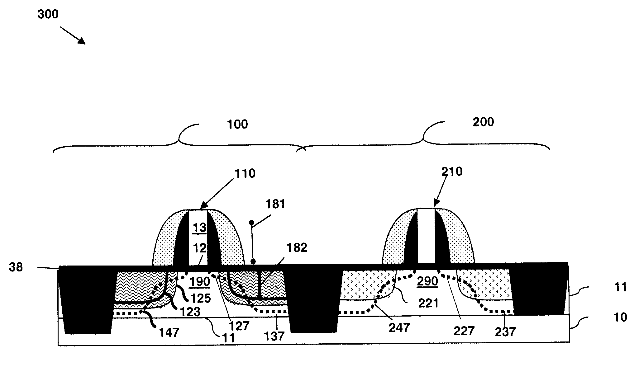 Semiconductor structure and method of forming the structure