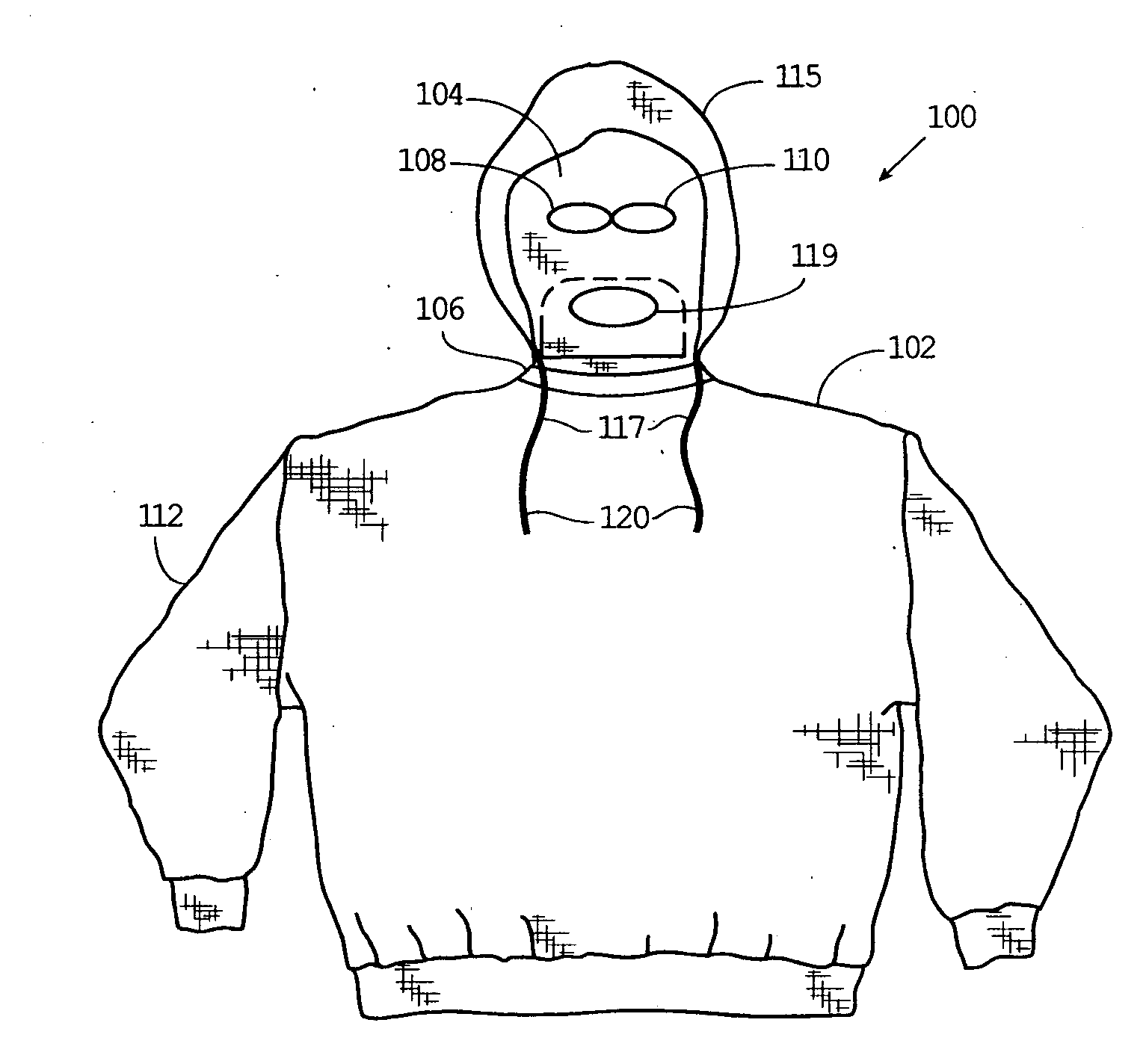 Garment having head-and face cover
