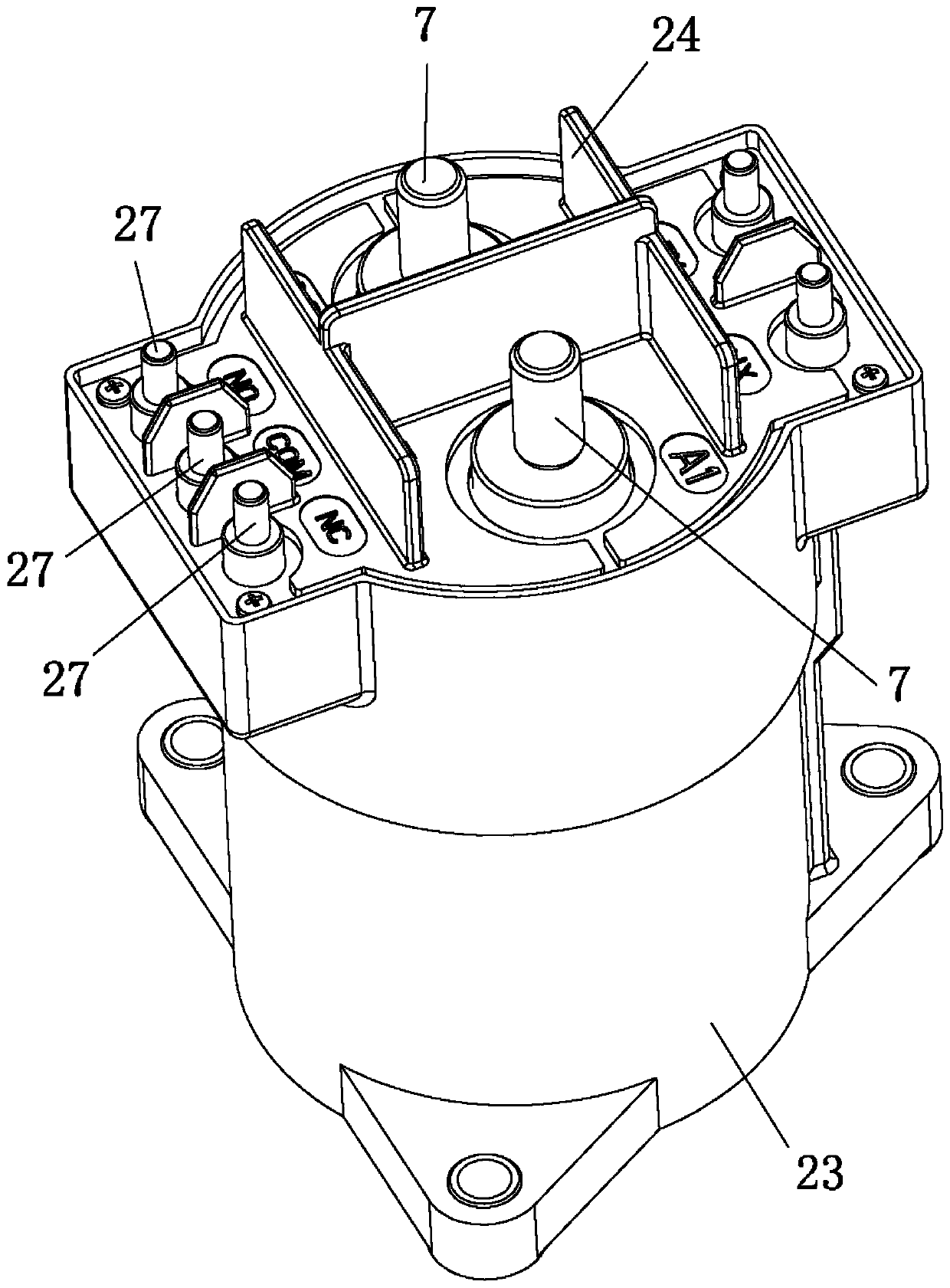 Dual-coil multi-contact electromagnetic relay