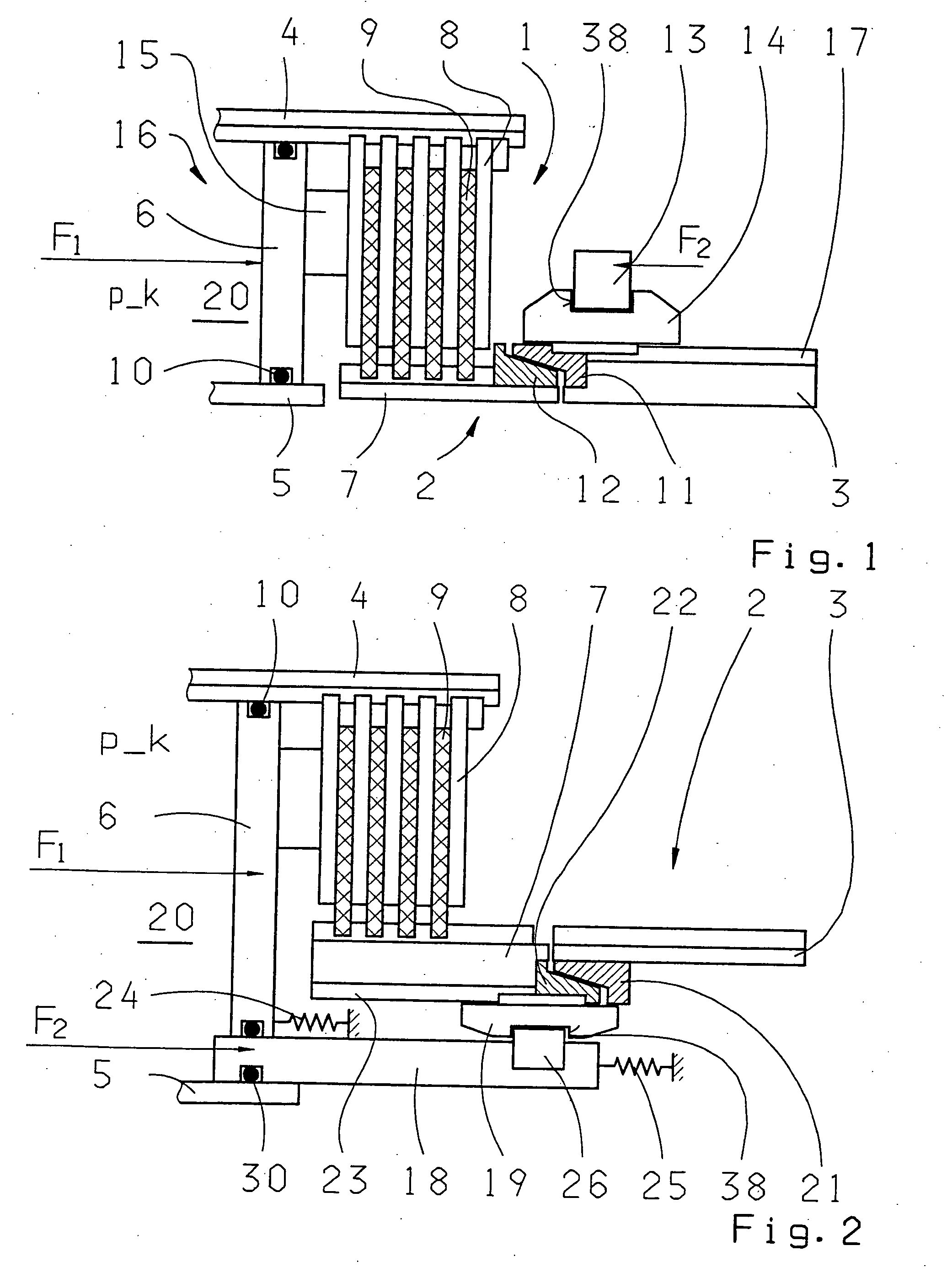 Automatic gearbox with a hydraulically actuated shifting element