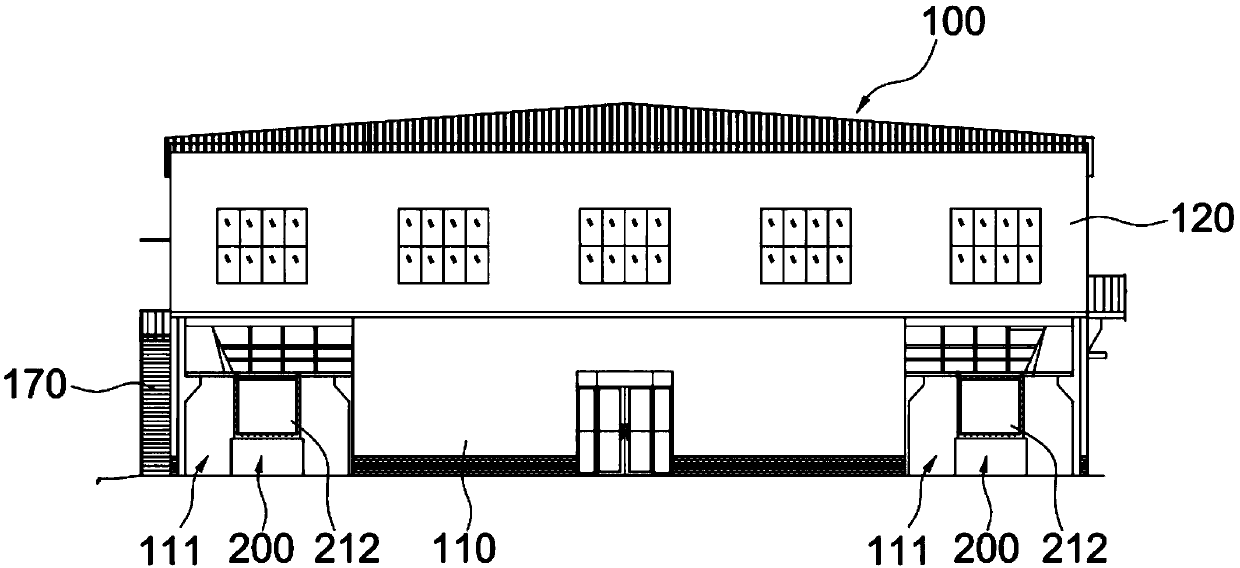 Large-tonnage four-column vertical-pressure rubbish compression station