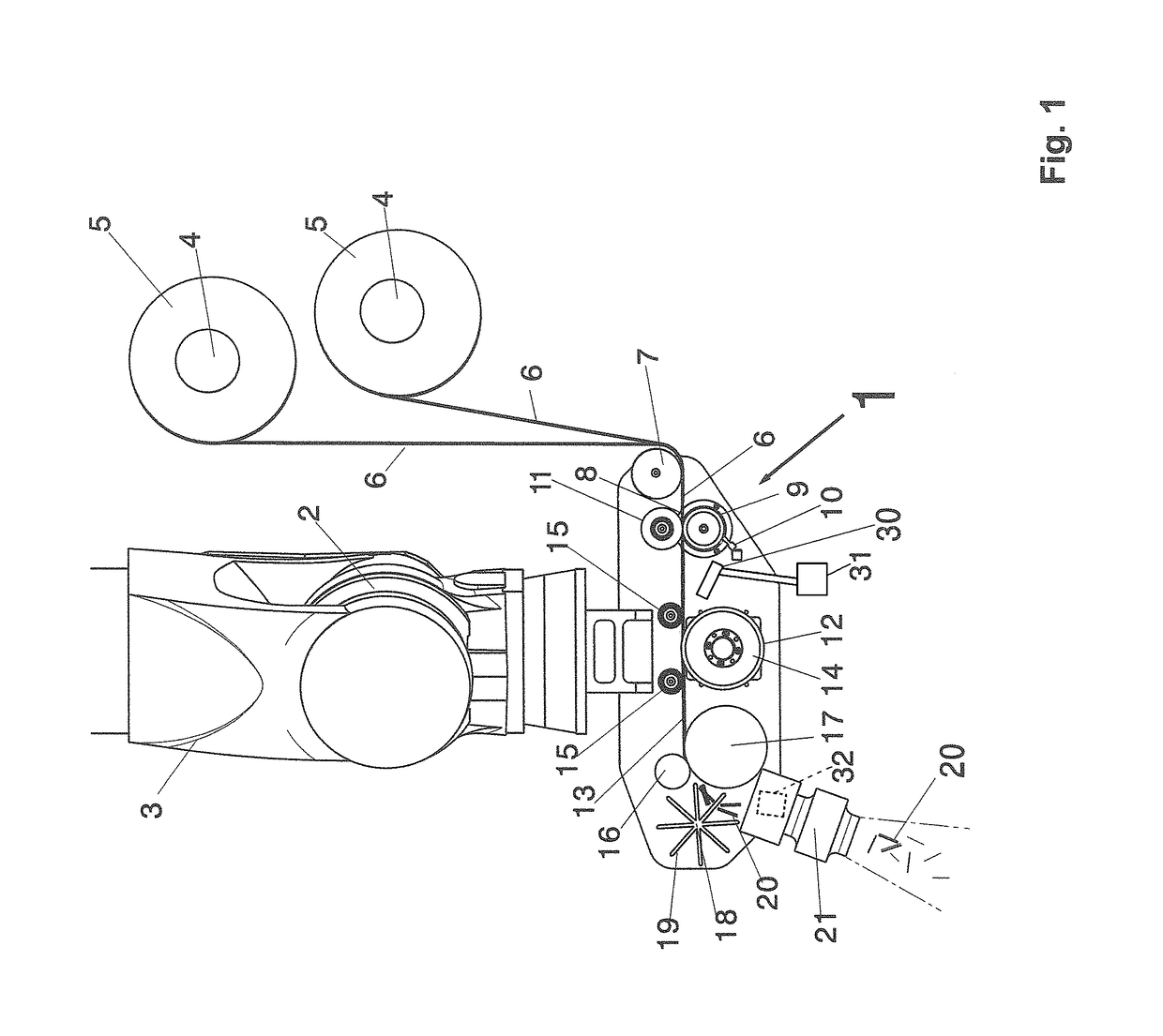 Deposition device for controlled deposition of reinforcing fiber bundles