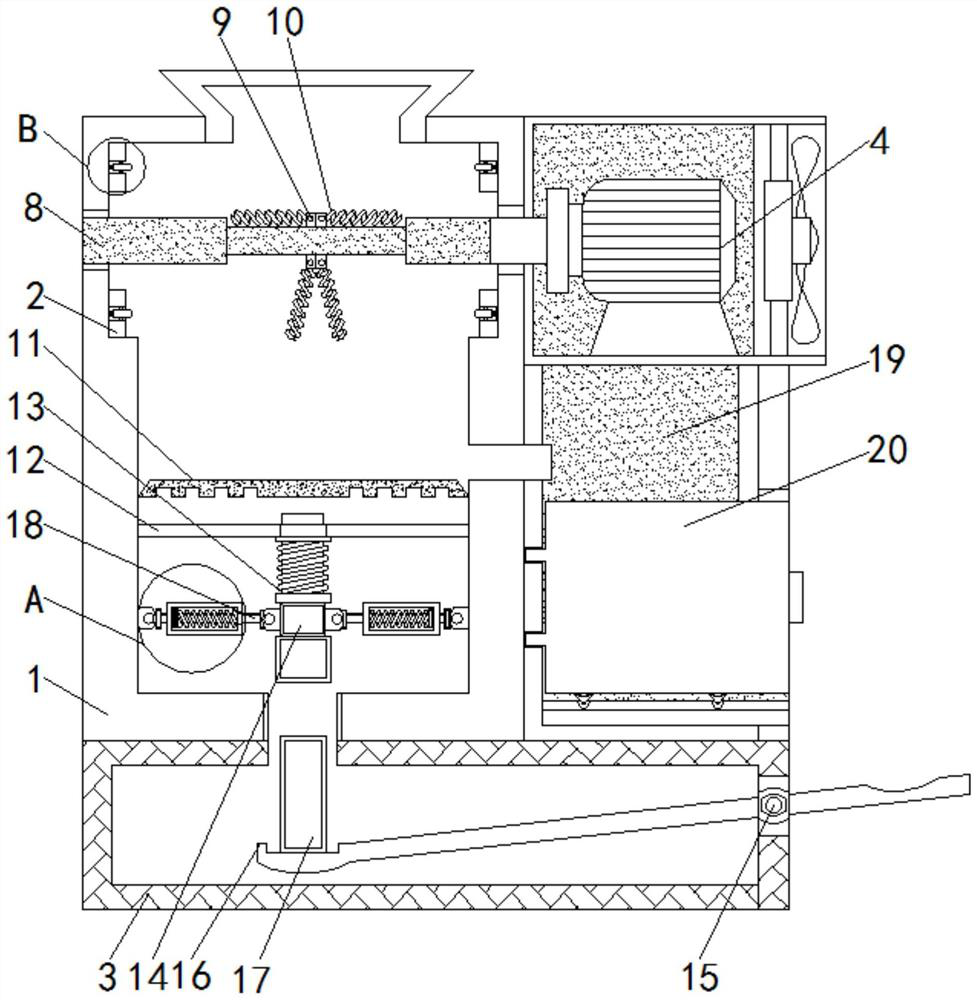 Waste recovery device for carrying out reasonable classification on wastes made of different materials