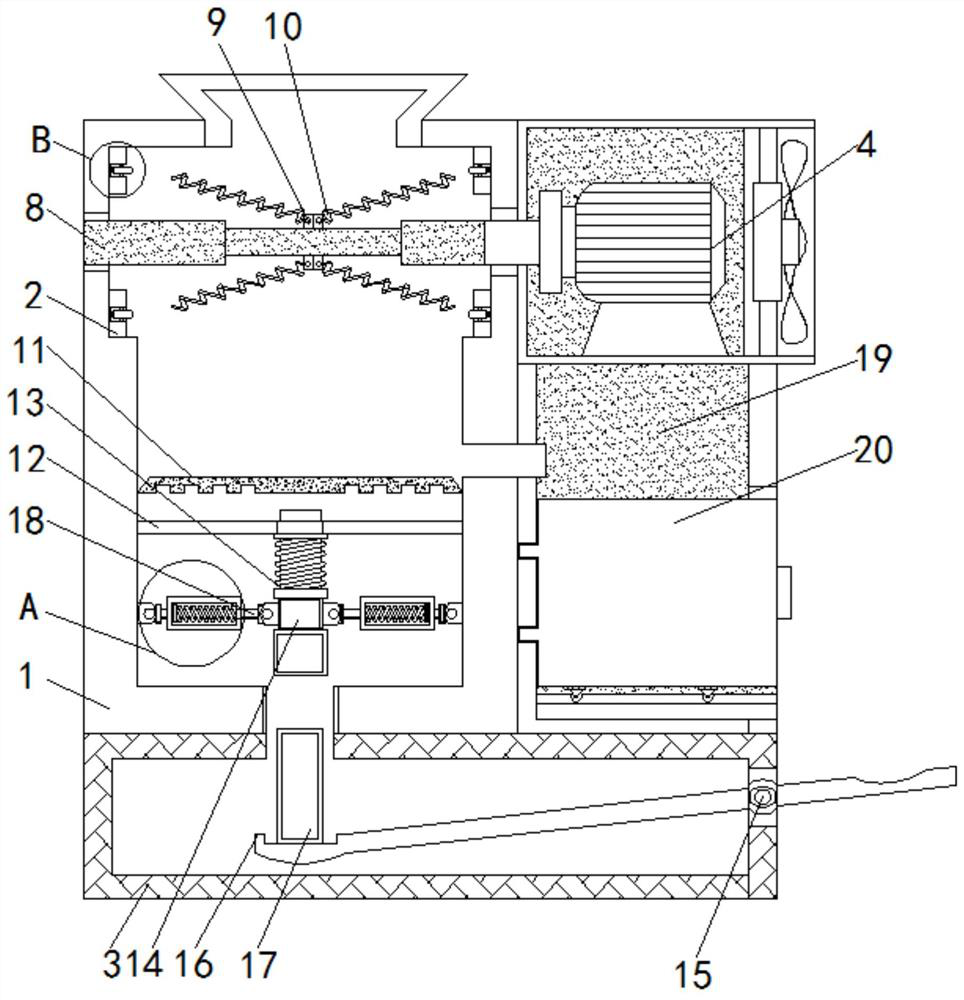 Waste recovery device for carrying out reasonable classification on wastes made of different materials