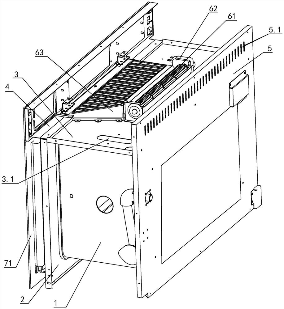 Cooling system for integrated stove or electric oven cabinet