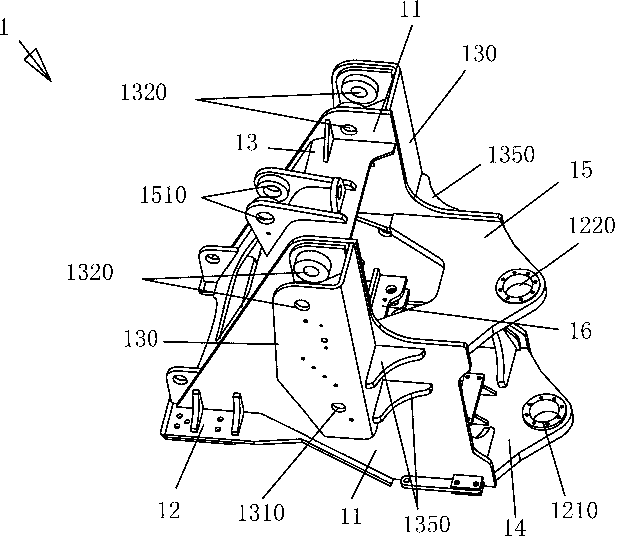 Large-tonnage wood clamping machine