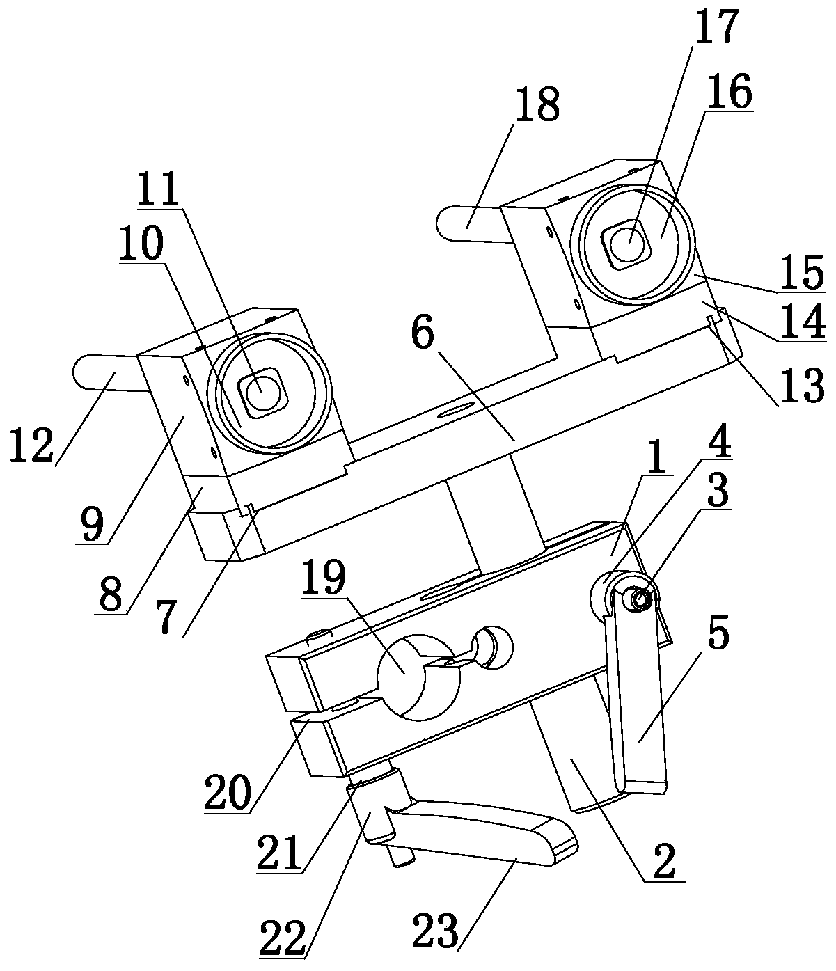 Traction roller lifting and locking device for aluminum foil paper