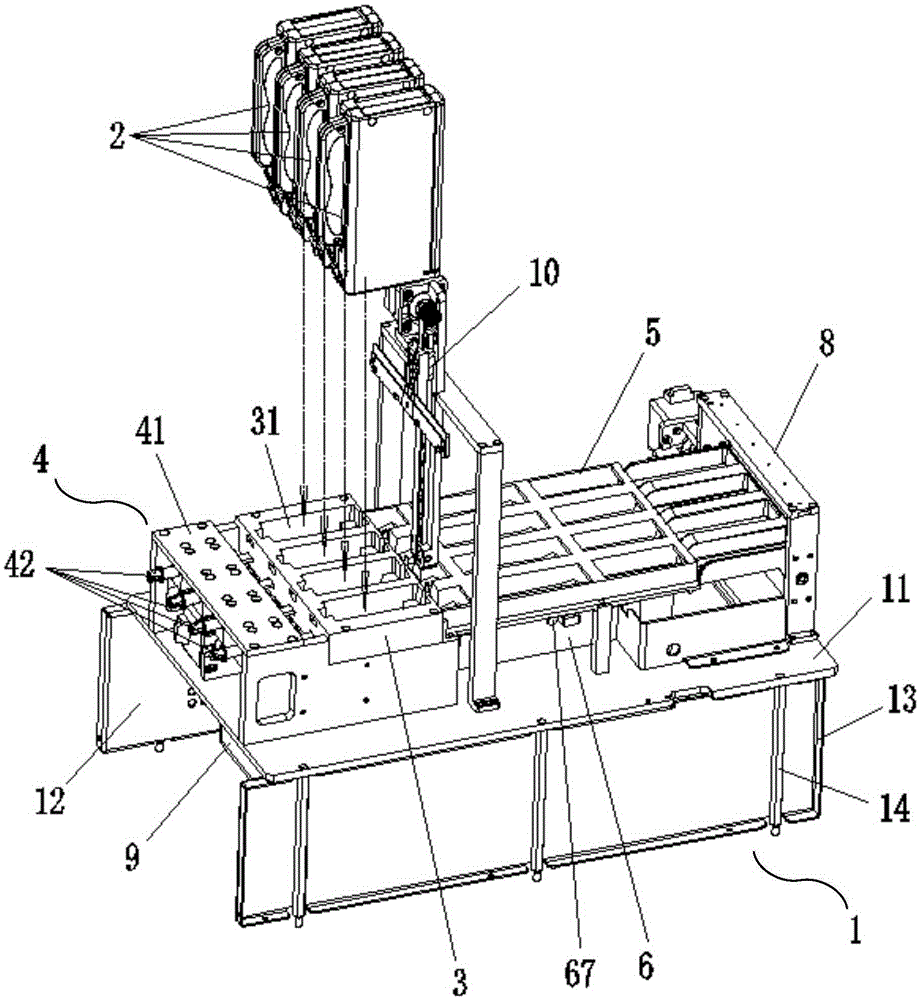 Colloidal gold test paper card automatic card transfer device