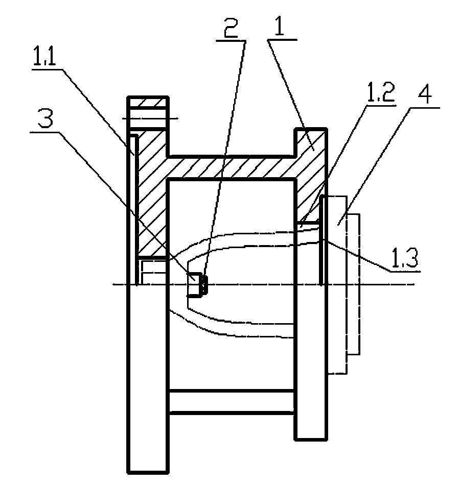 Locating and turning fixture for large end face and shaft hole of valve deck of stop valve
