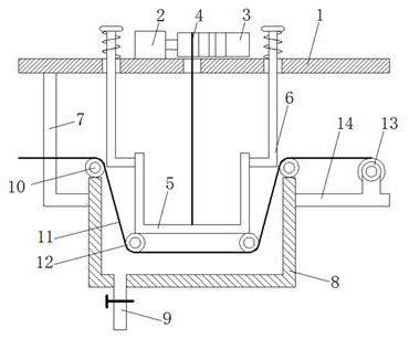 Clothing production dye device based on non-woven fabric lifting principle