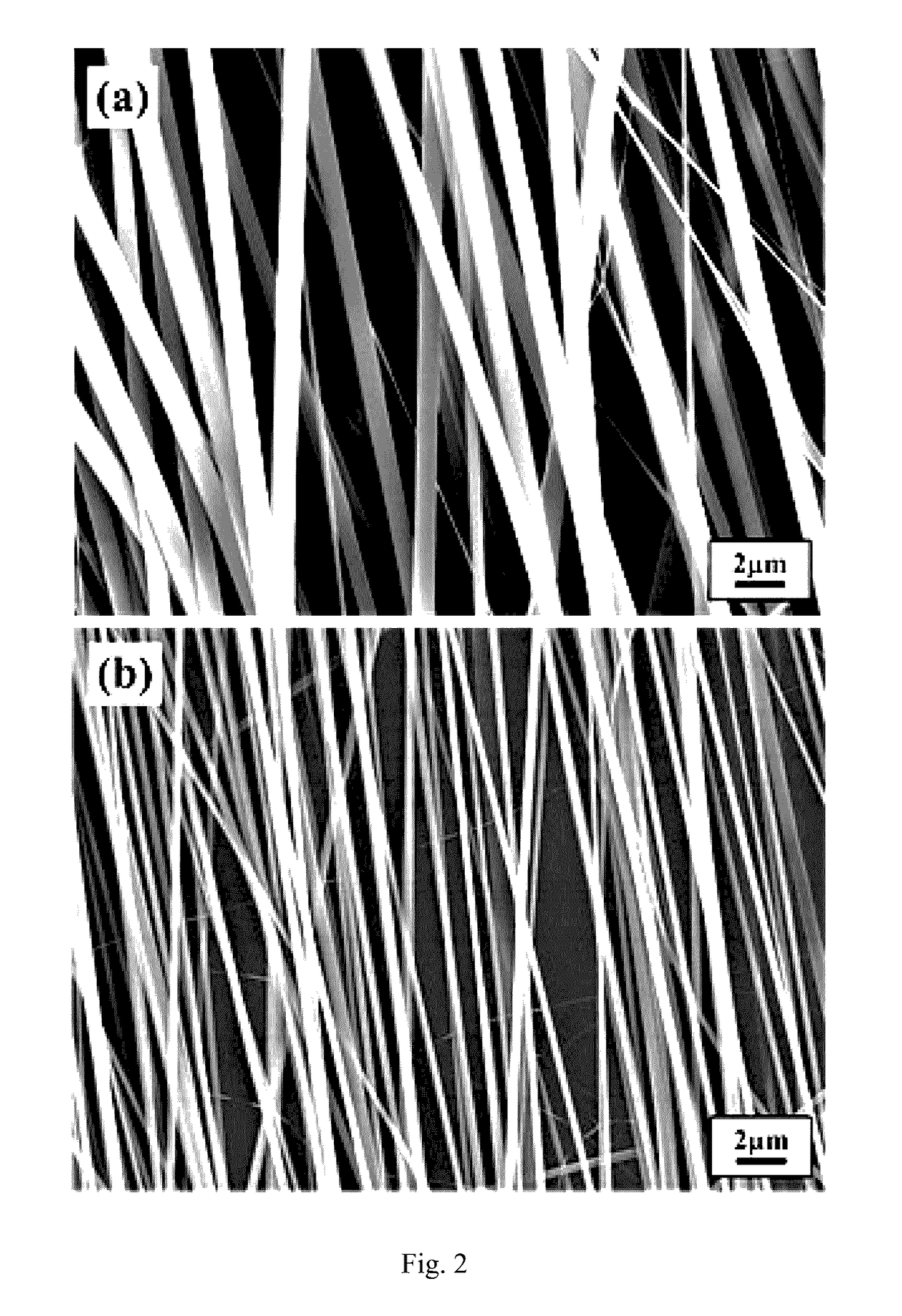 Nanofiber and photovoltaic device comprising patterned nanofiber