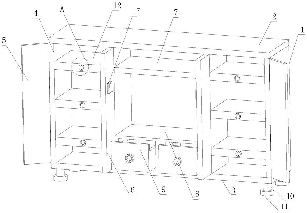 Damp-proof solid wood bookcase capable of being automatically opened