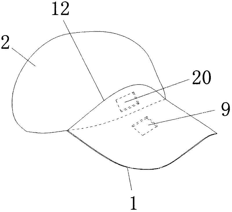 Refrigerated hat with internal extraction of the hat and blowing of the face