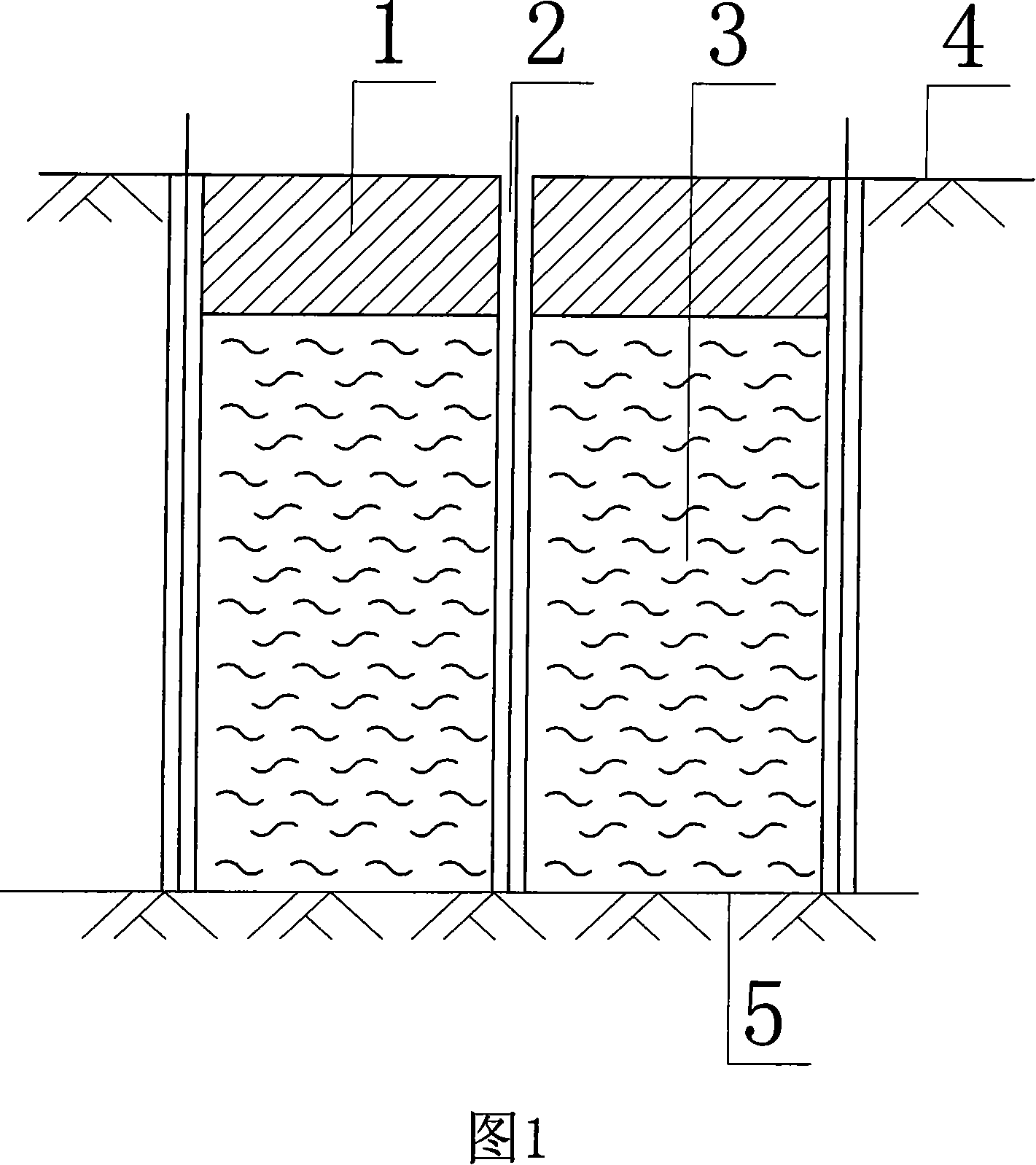 Large area soil dredging-filling ground treatment method and water percolation pipe