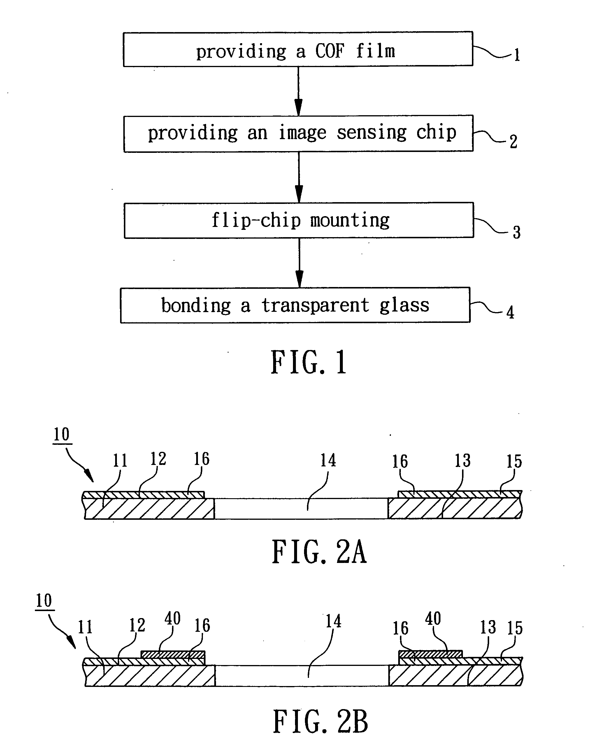 Chip-on-film package for image sensor and method for manufacturing the same