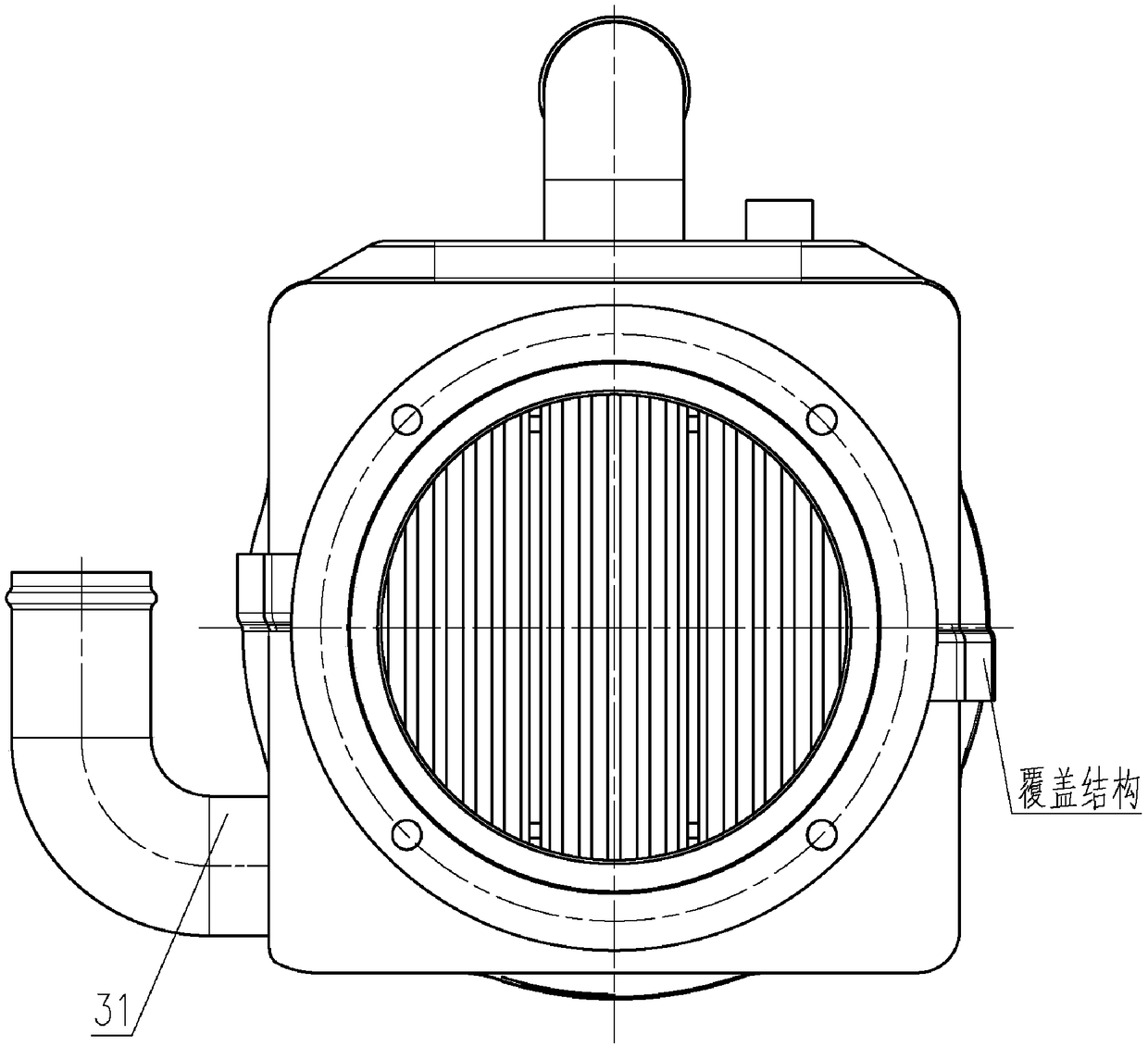 A combustion waste heat utilization heat exchange device with a diversion structure