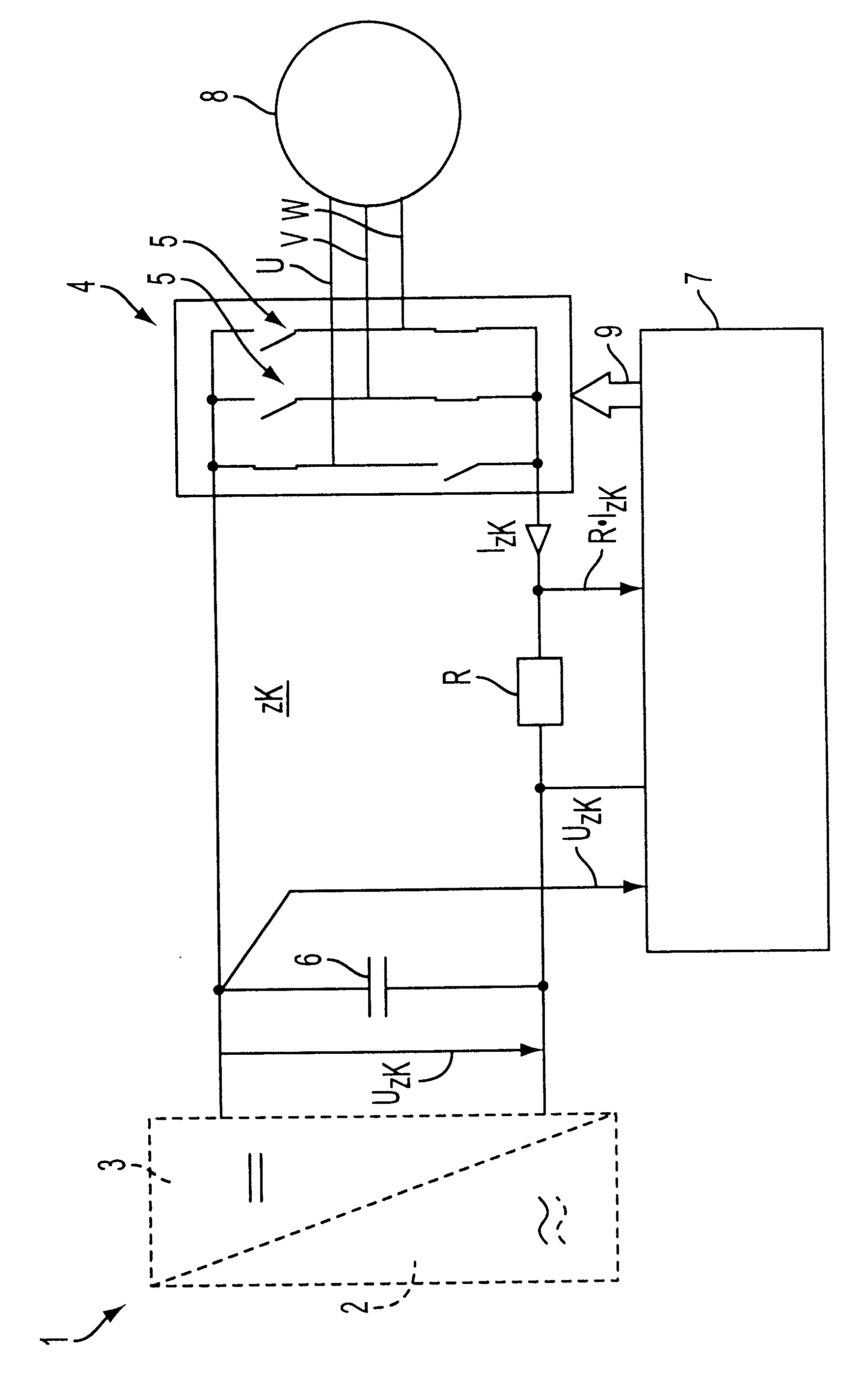 Method for regulating a three-phase machine without a mechanical rotary transducer