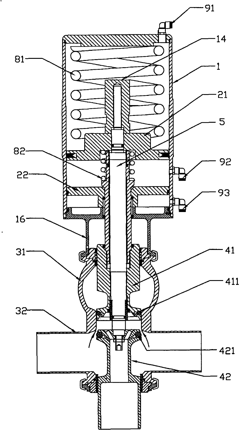 Four-way mix-proof double-seat valve