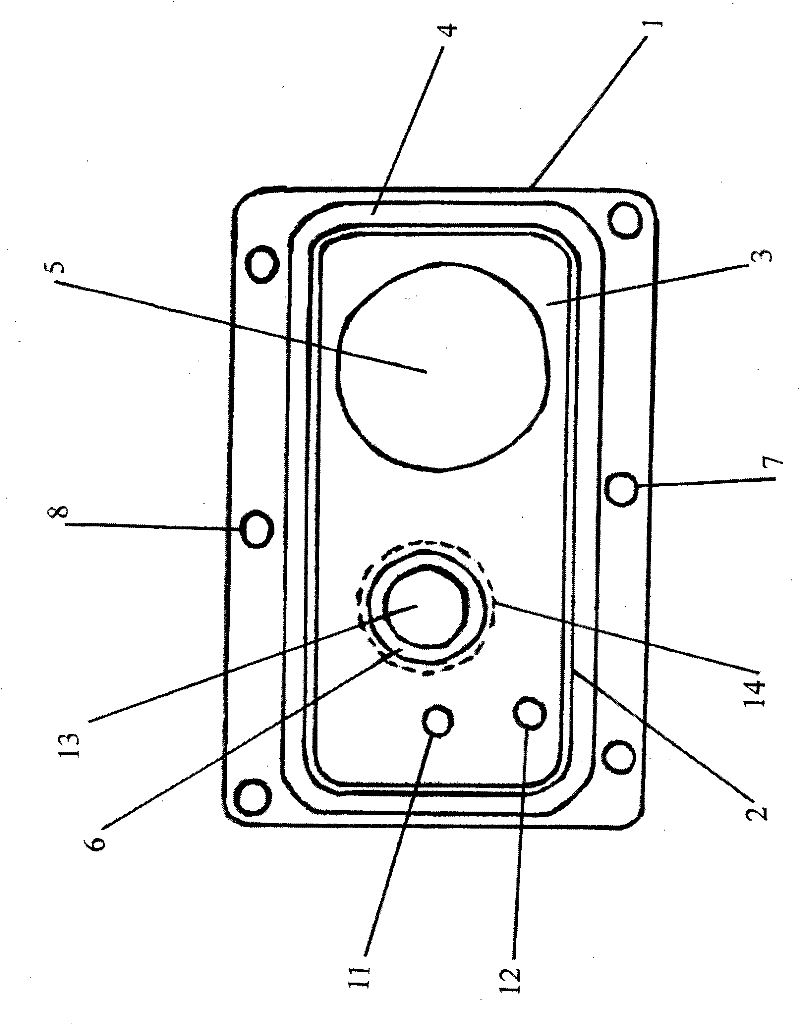 A coding machine base with an annular groove